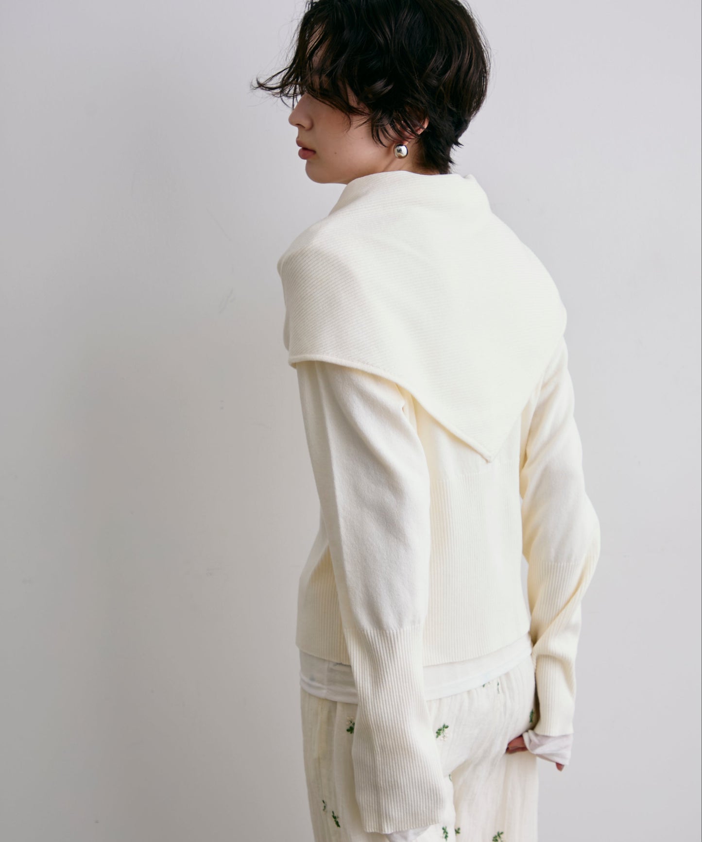 クルーネックカーディガン＆ストールSET