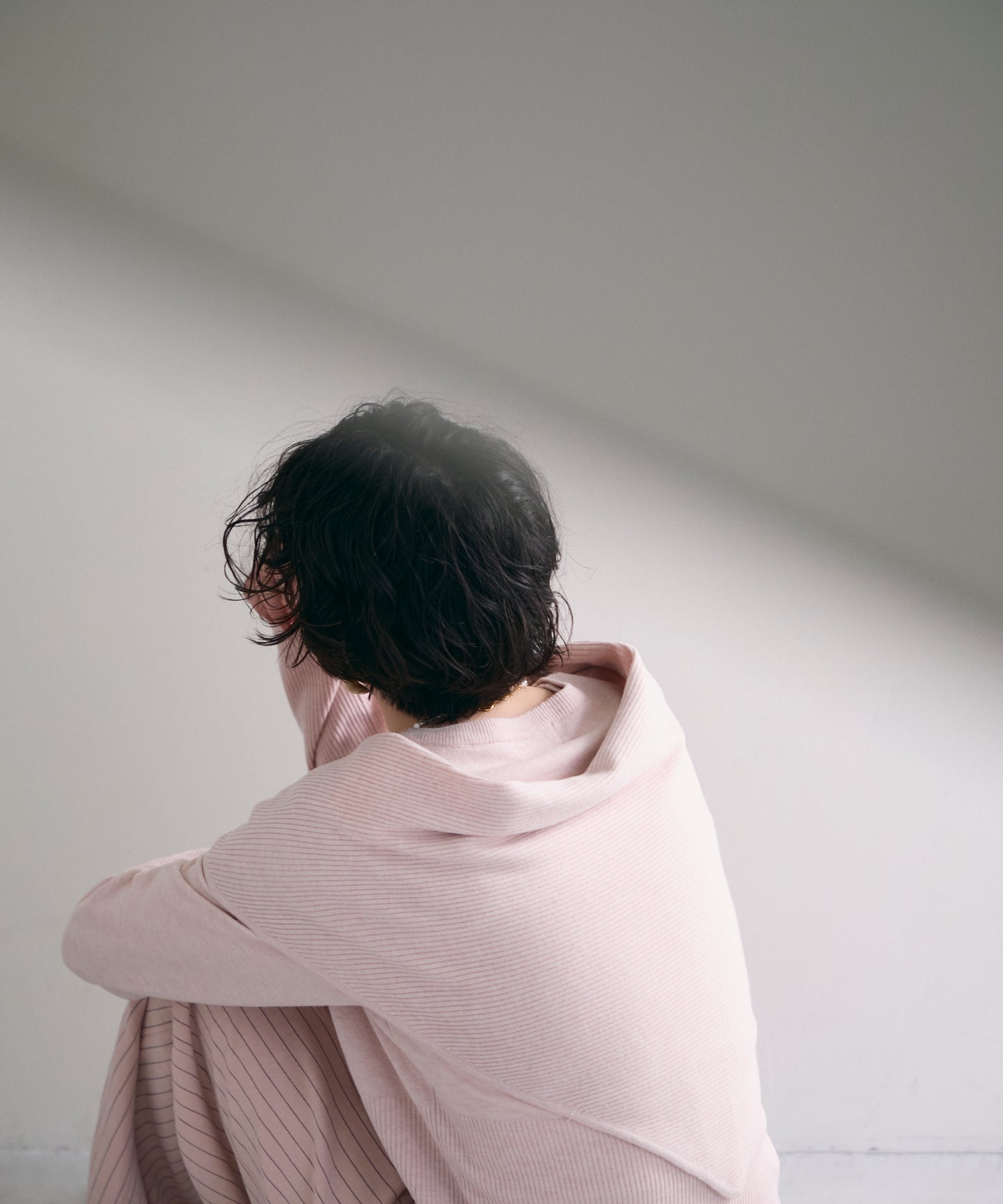 クルーネックカーディガン＆ストールSET