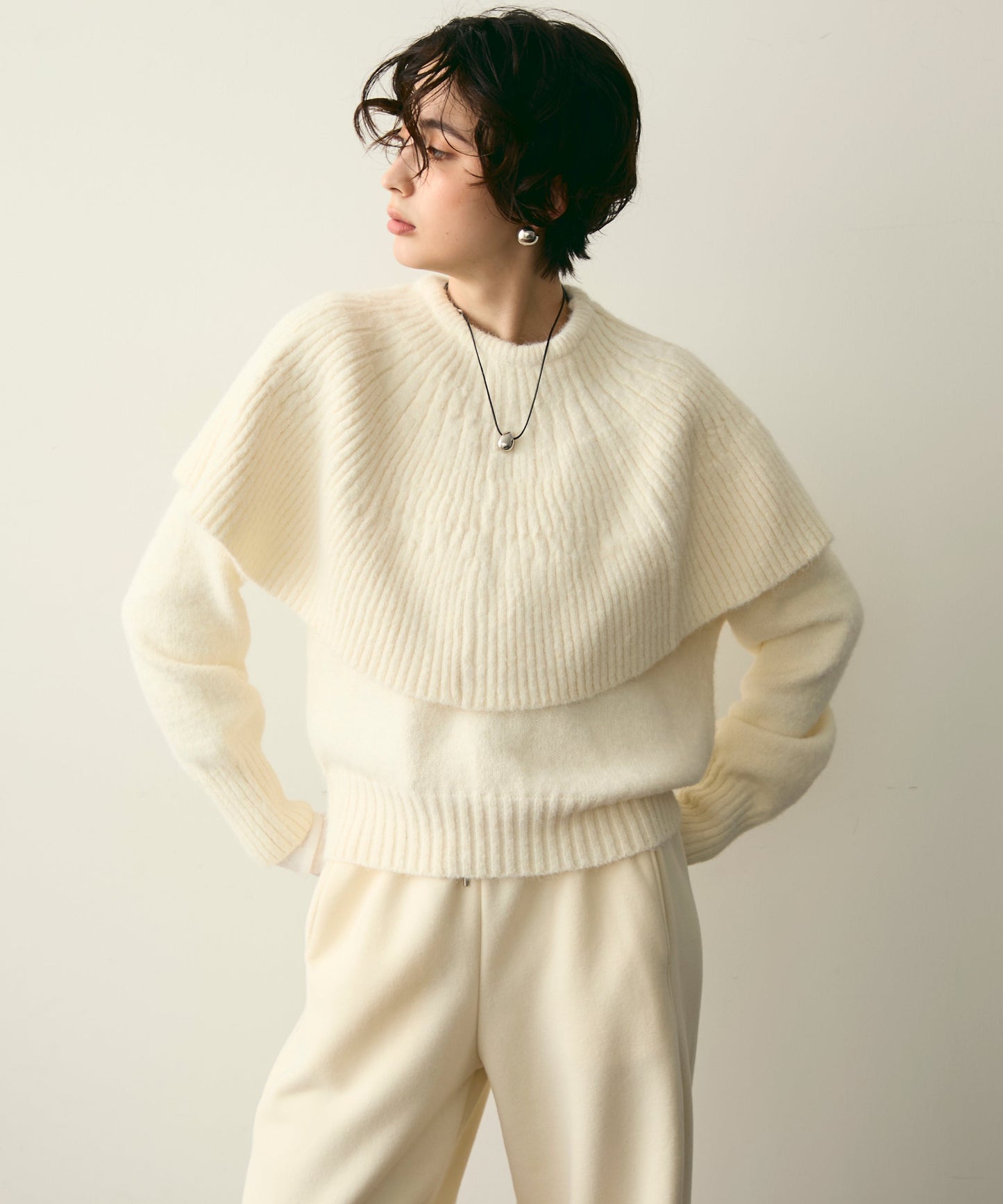 ケープセット2WAYニット