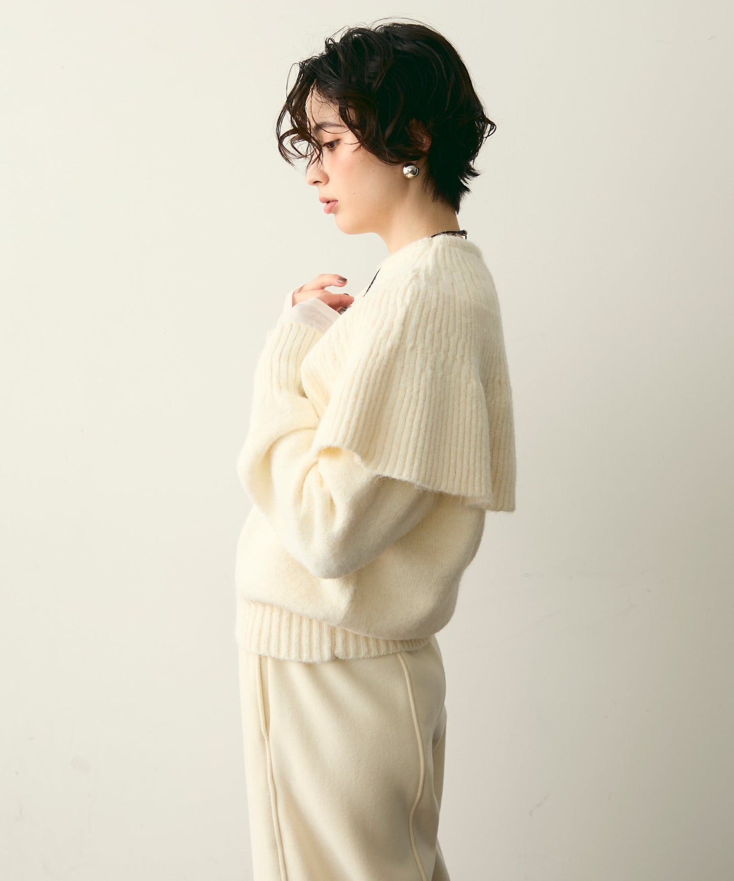 ケープセット2WAYニット