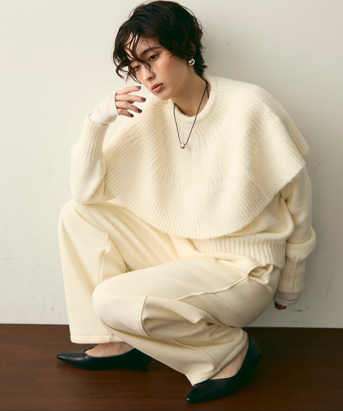 ケープセット2WAYニット