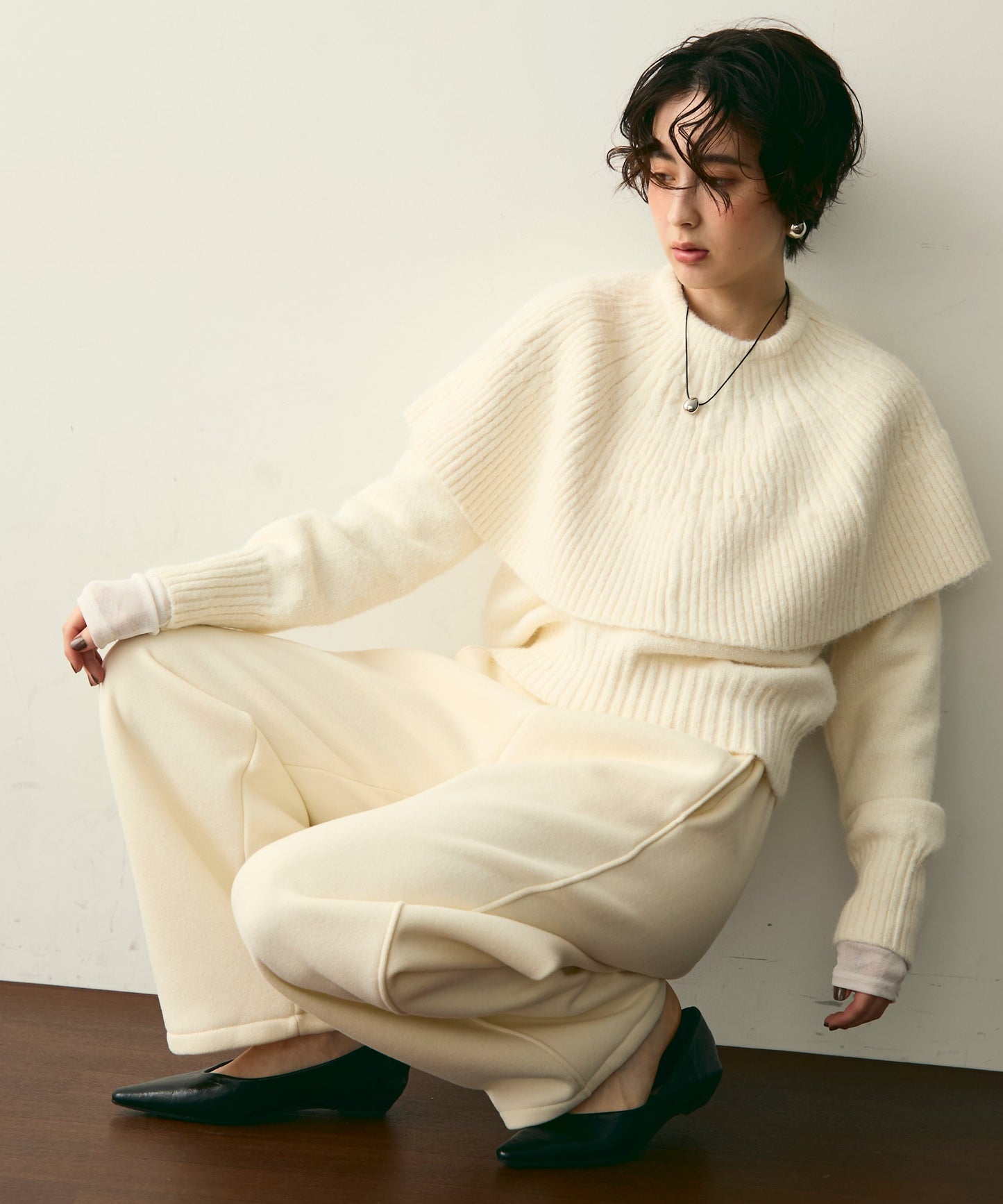 ケープセット2WAYニット