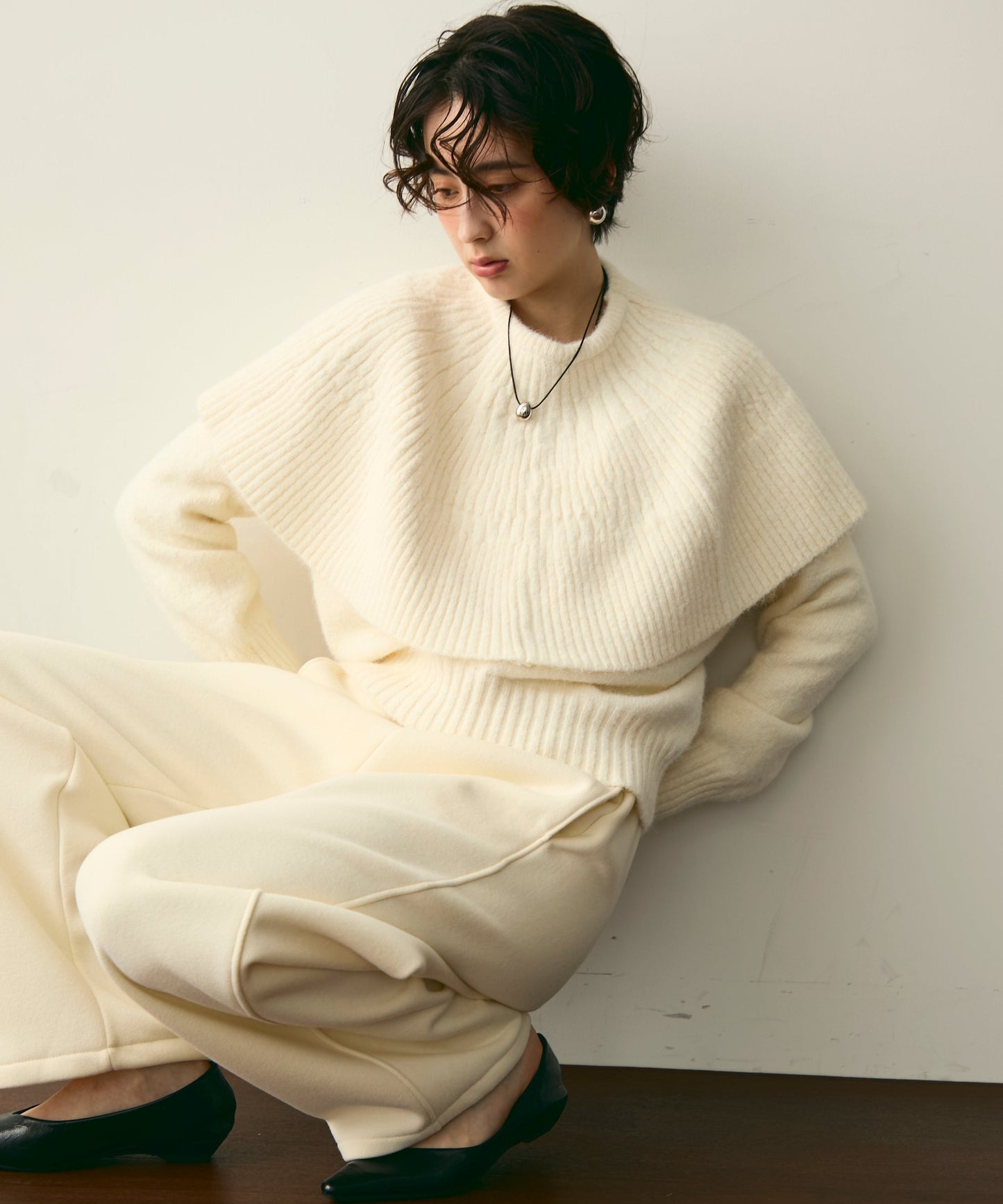 ケープセット2WAYニット