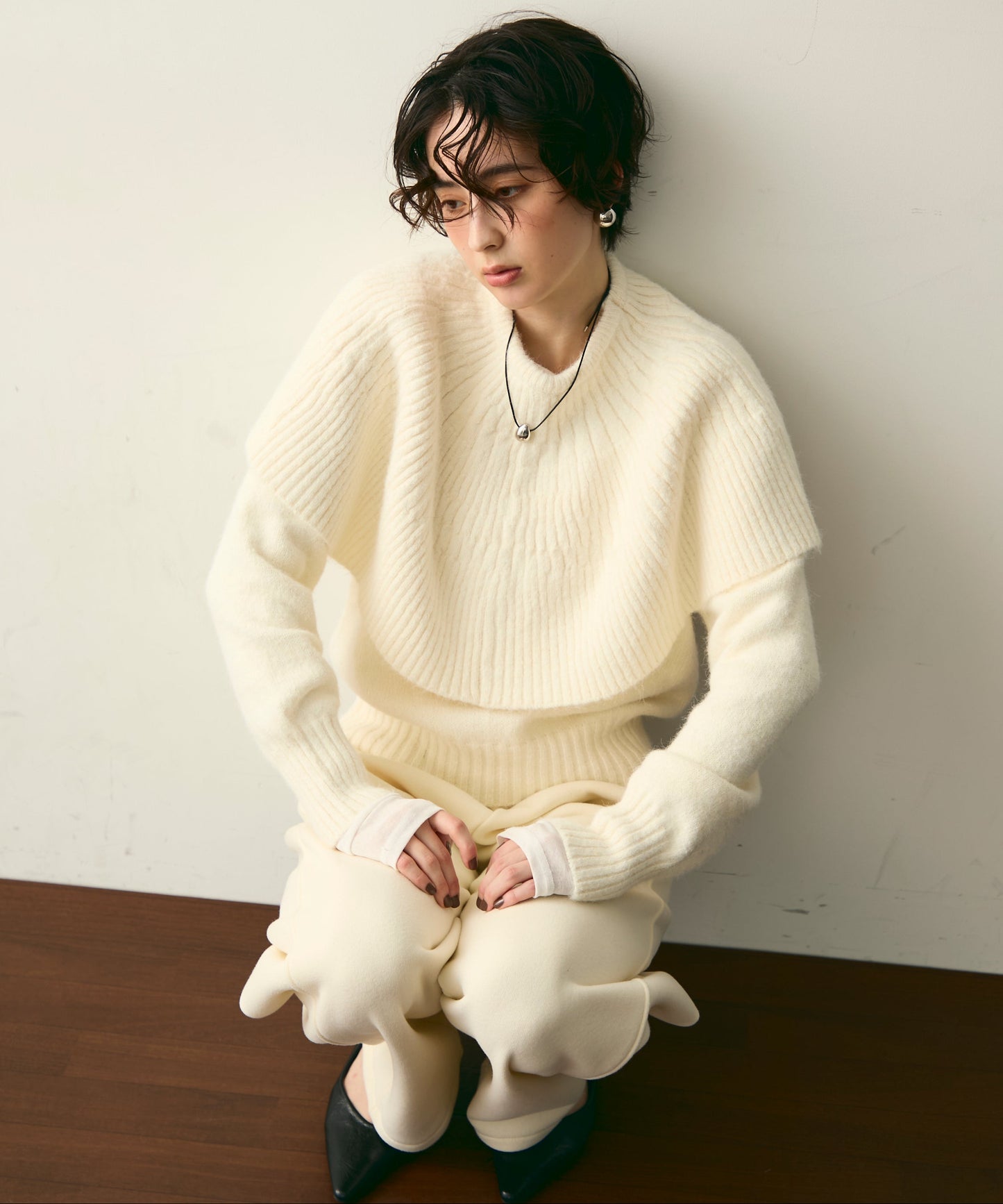 ケープセット2WAYニット