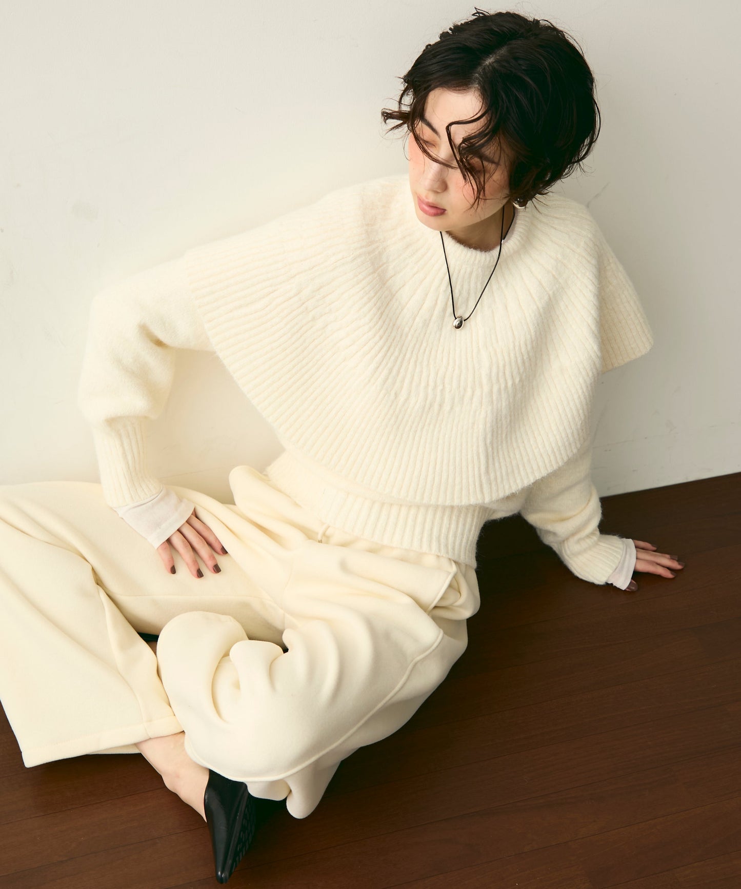 ケープセット2WAYニット