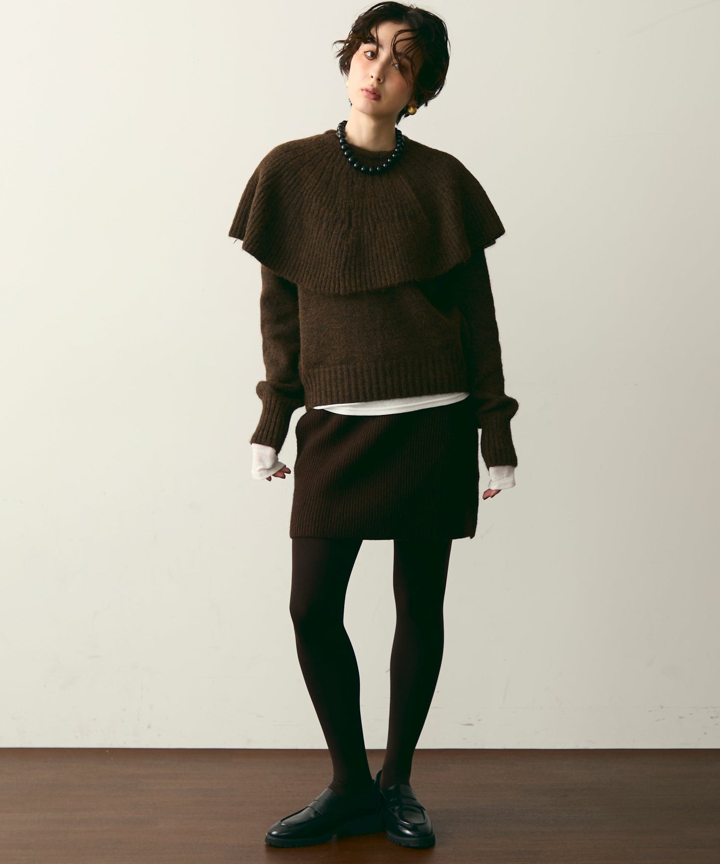 ケープセット2WAYニット