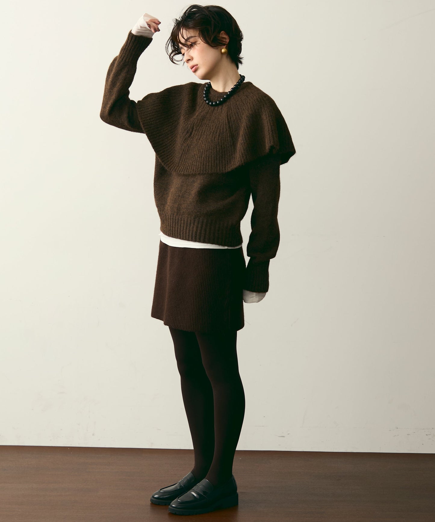 ケープセット2WAYニット