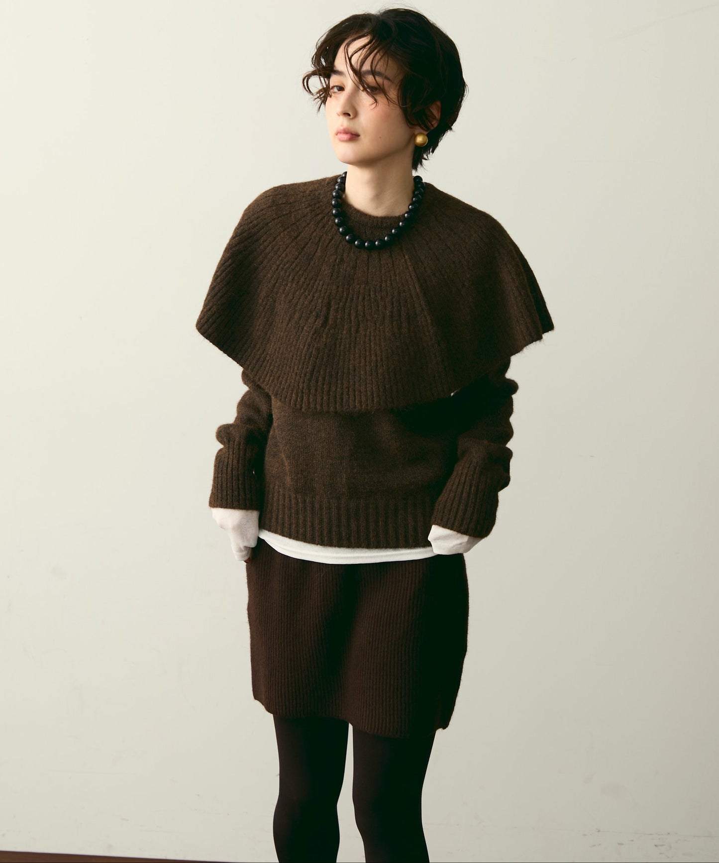 ケープセット2WAYニット