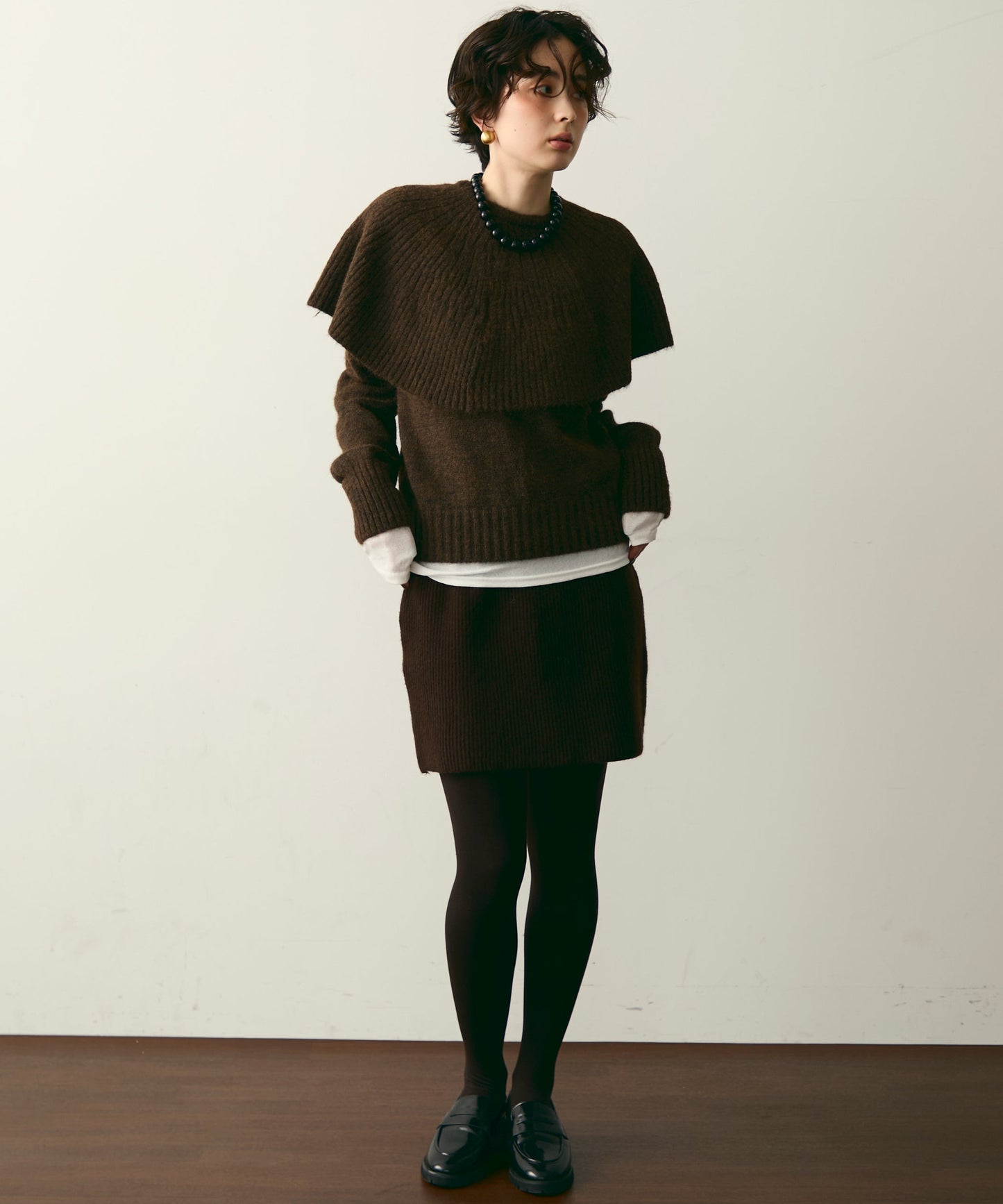 ケープセット2WAYニット