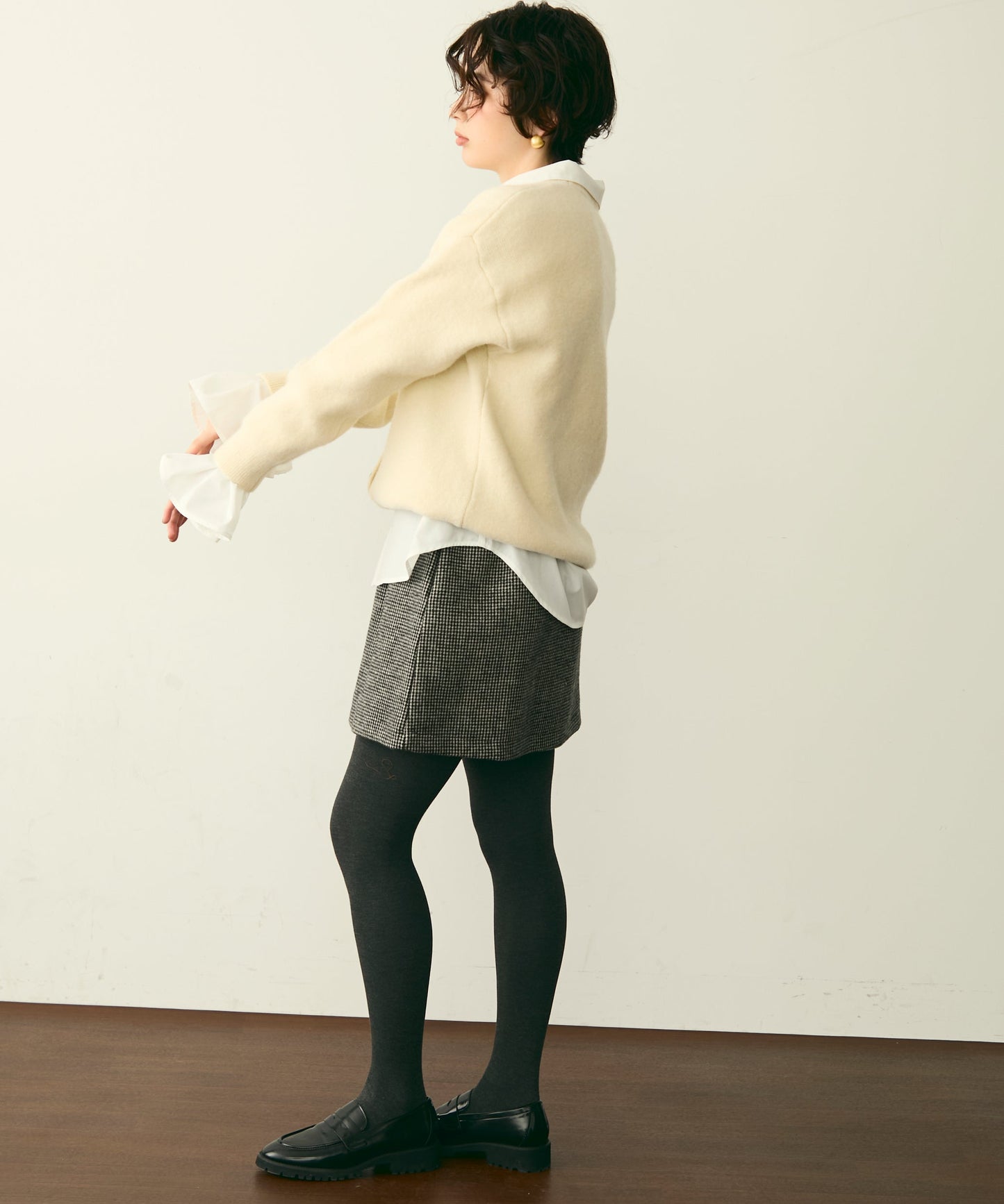 フレンチニット＋ニットカーディガン