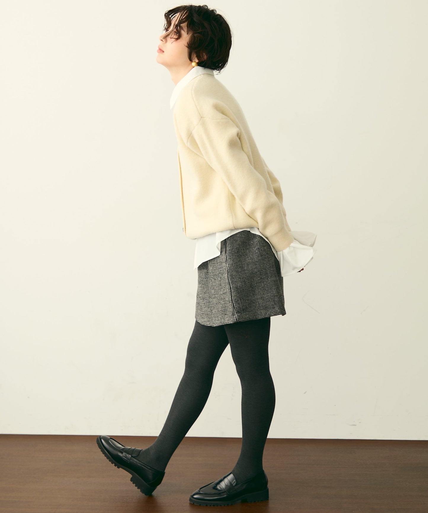 フレンチニット＋ニットカーディガン