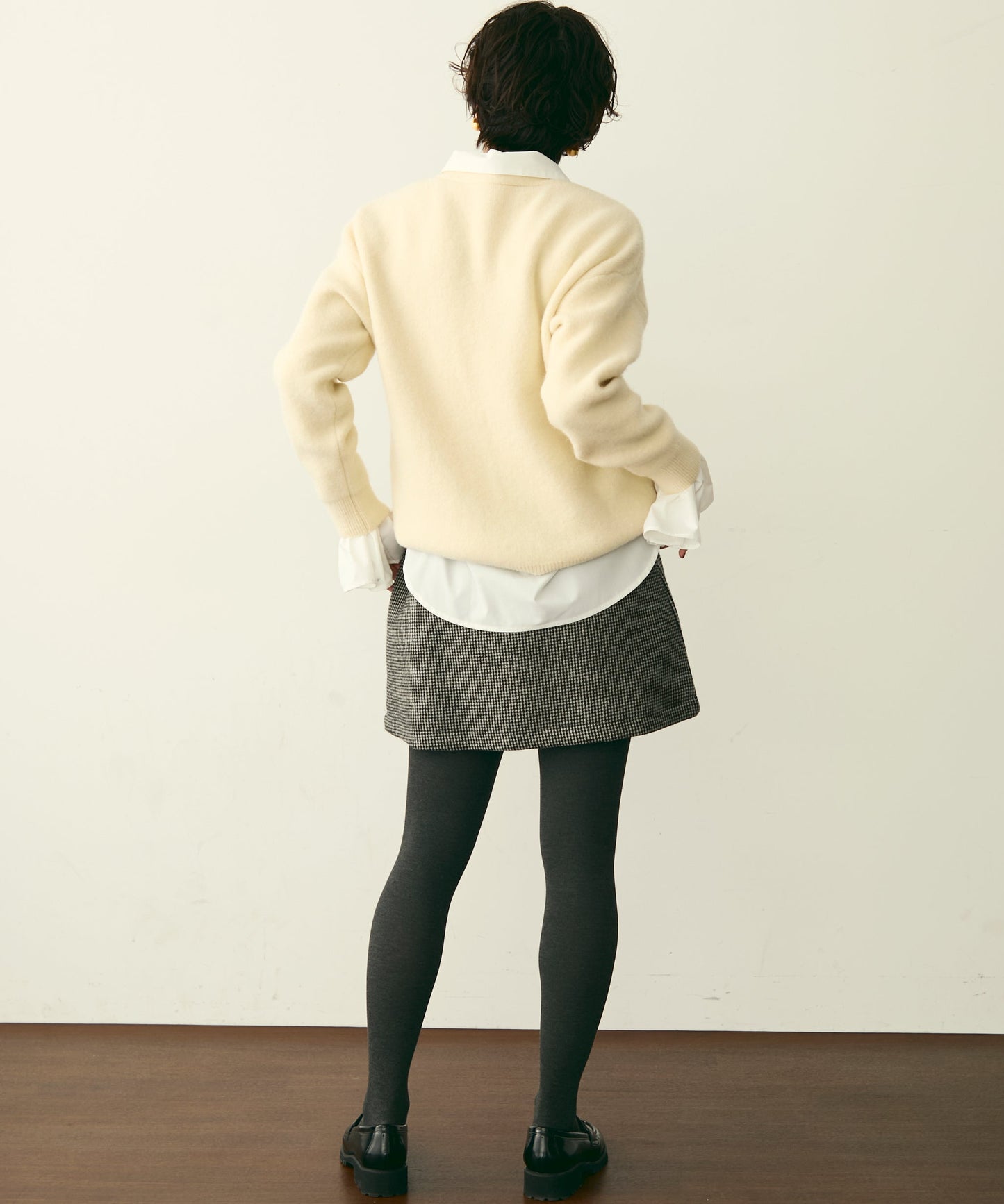 フレンチニット＋ニットカーディガン