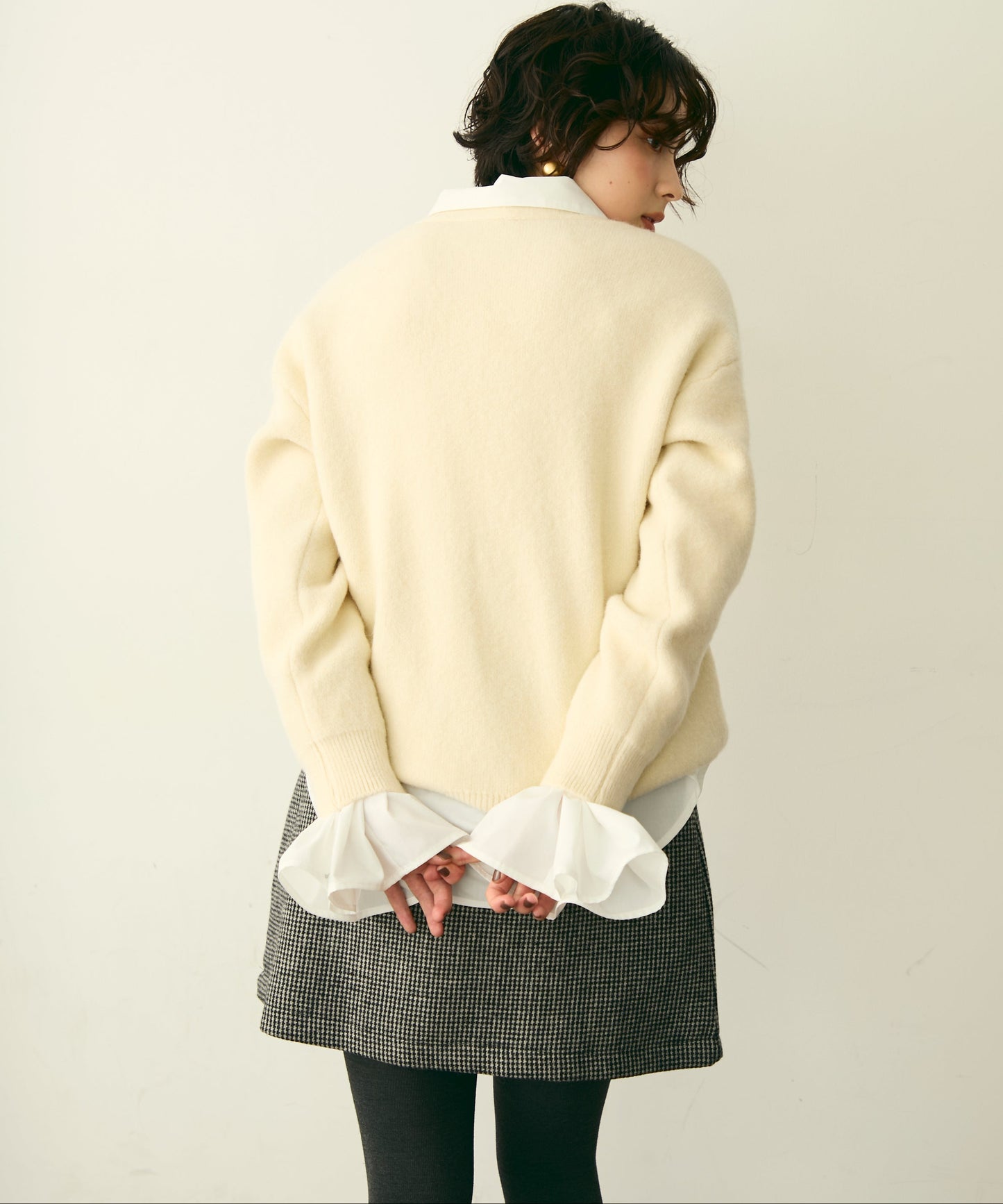 フレンチニット＋ニットカーディガン