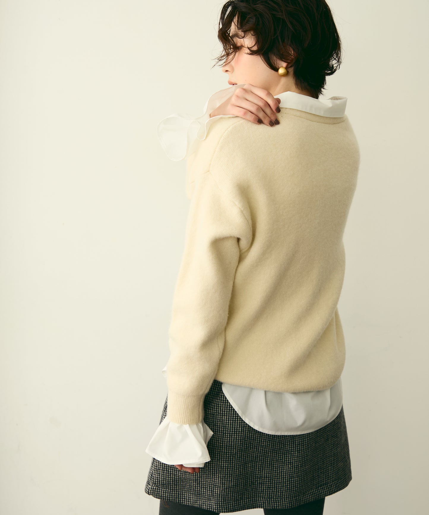 フレンチニット＋ニットカーディガン