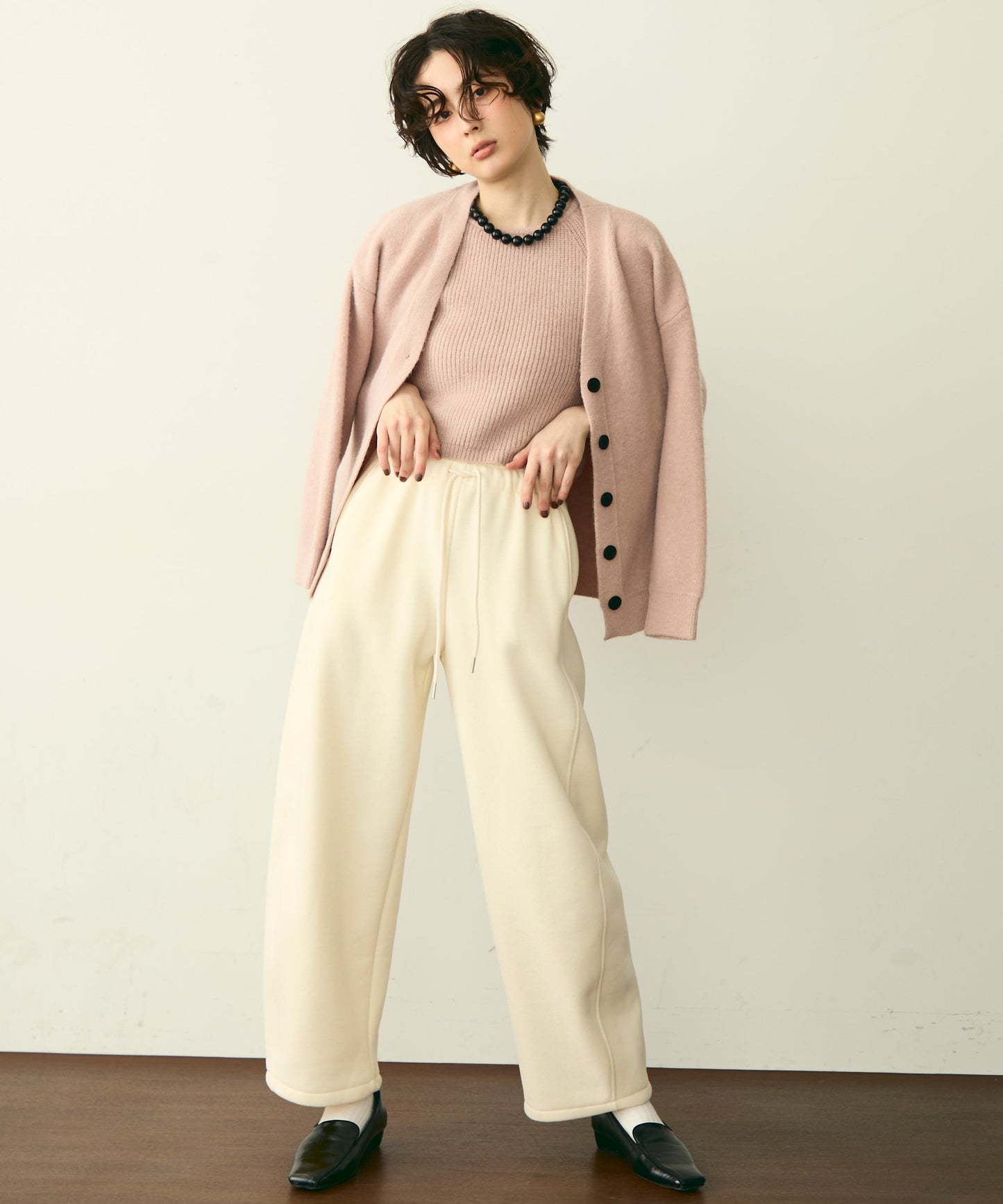 フレンチニット＋ニットカーディガン