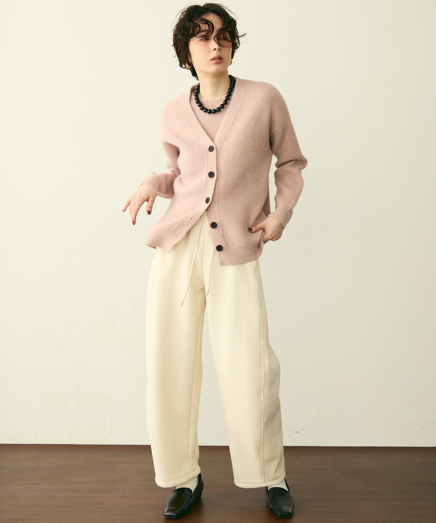 フレンチニット＋ニットカーディガン