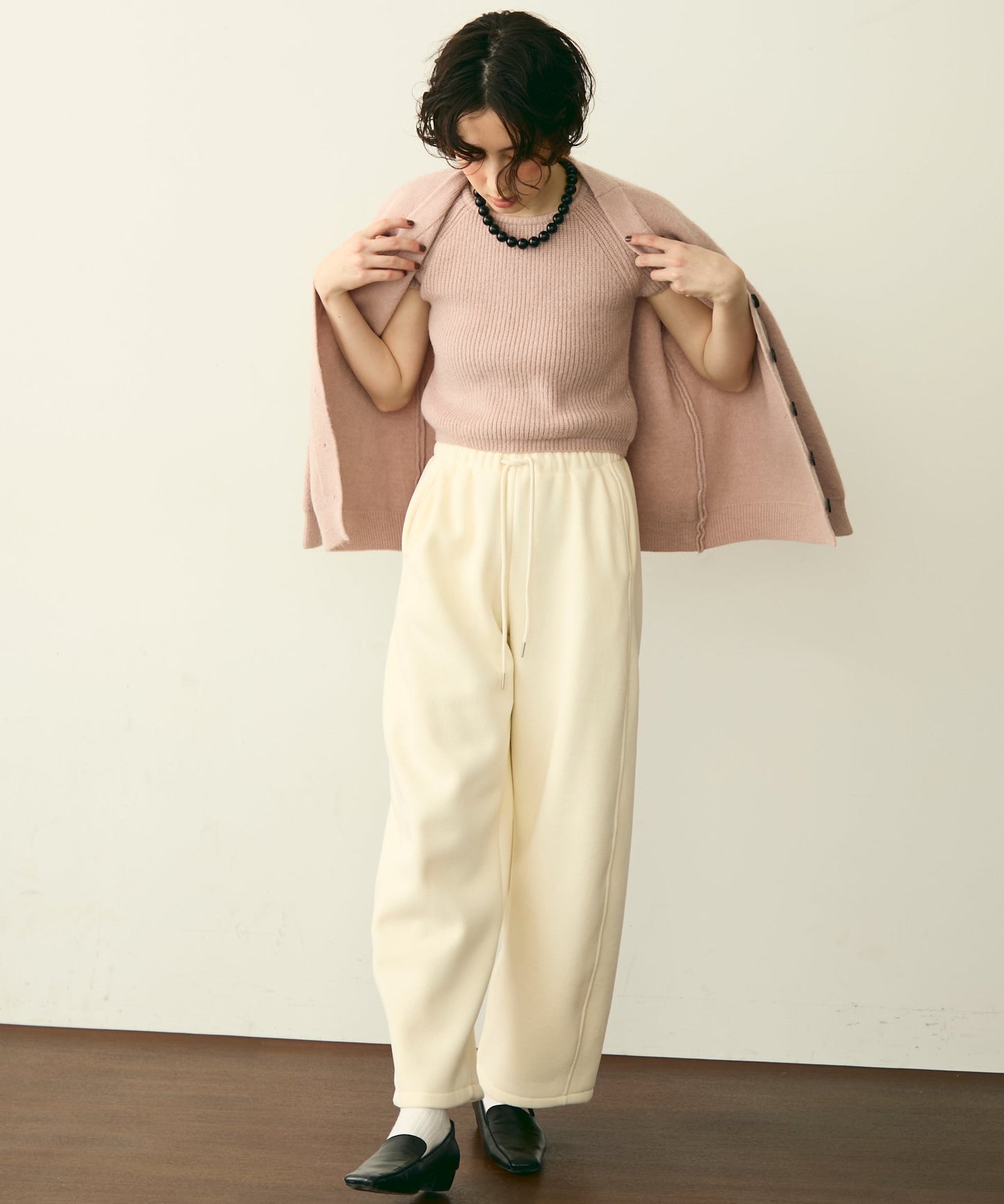 フレンチニット＋ニットカーディガン