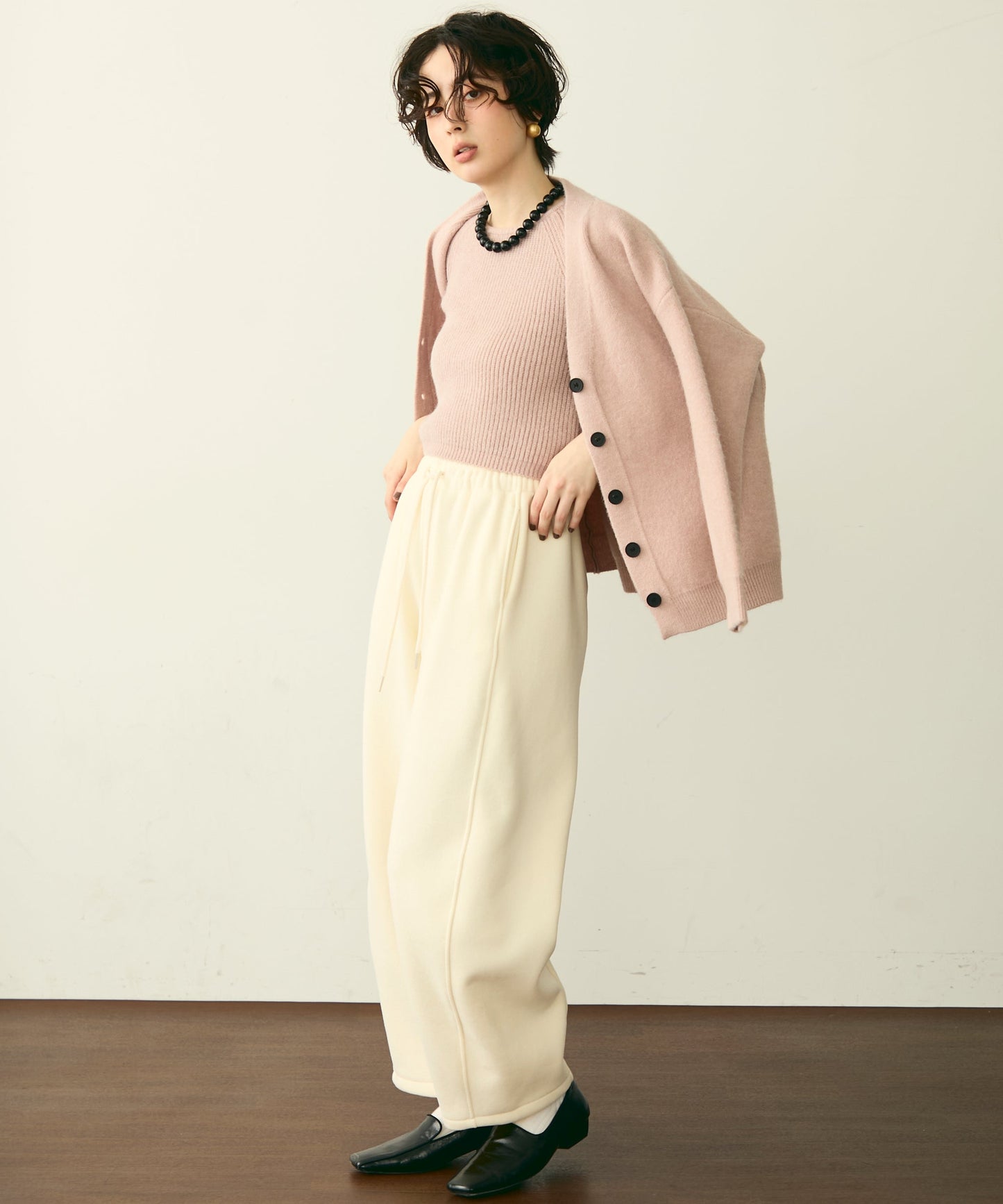 フレンチニット＋ニットカーディガン