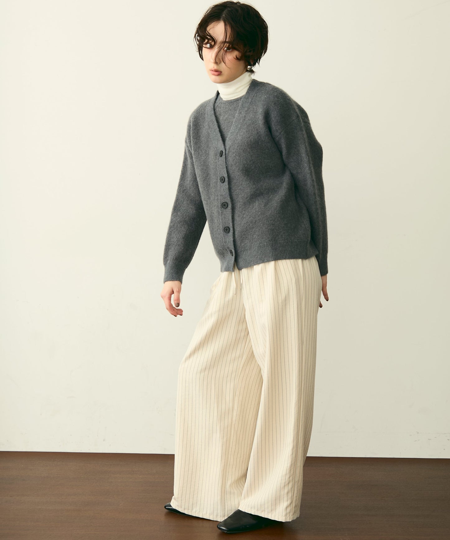 フレンチニット＋ニットカーディガン