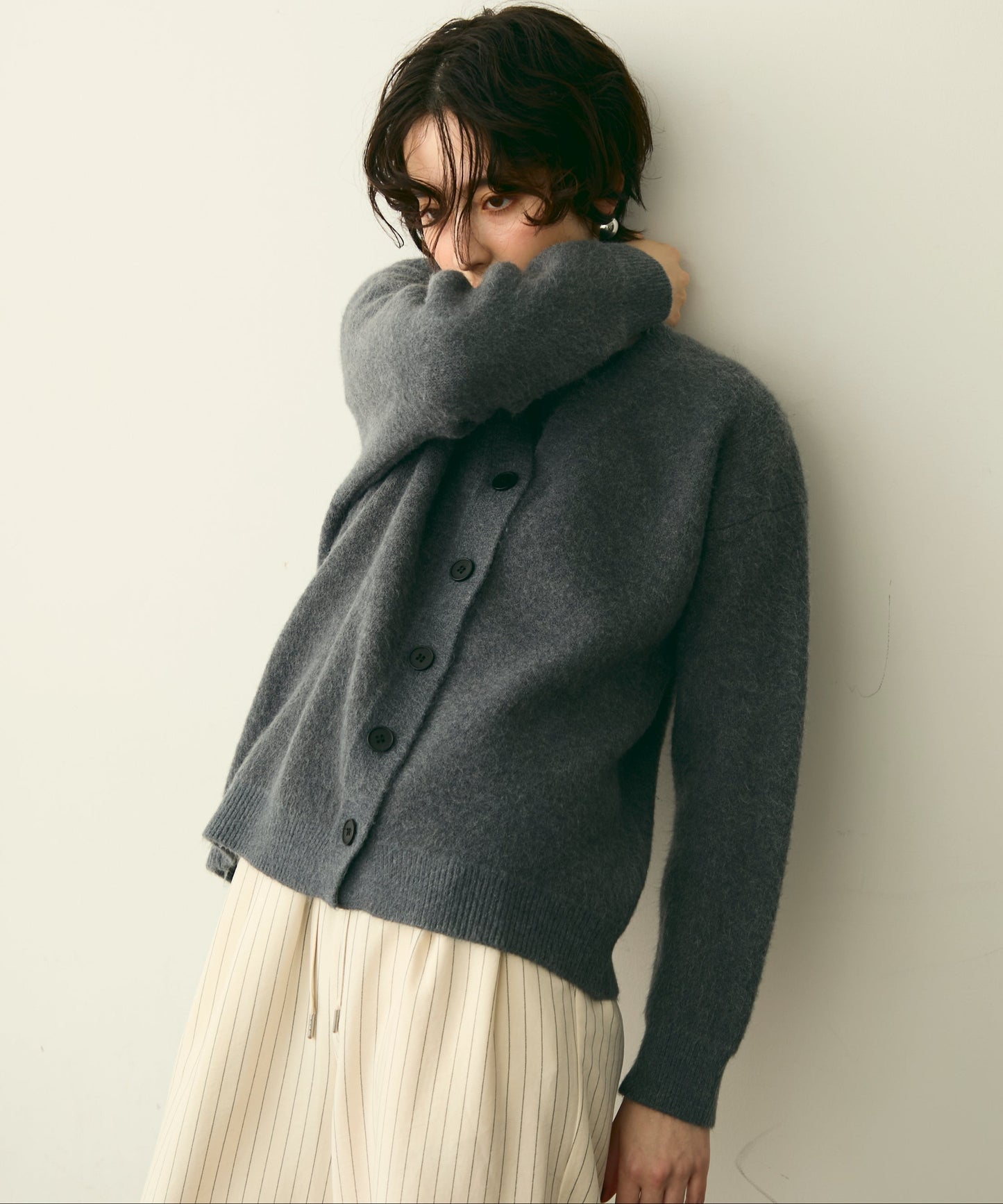 フレンチニット＋ニットカーディガン