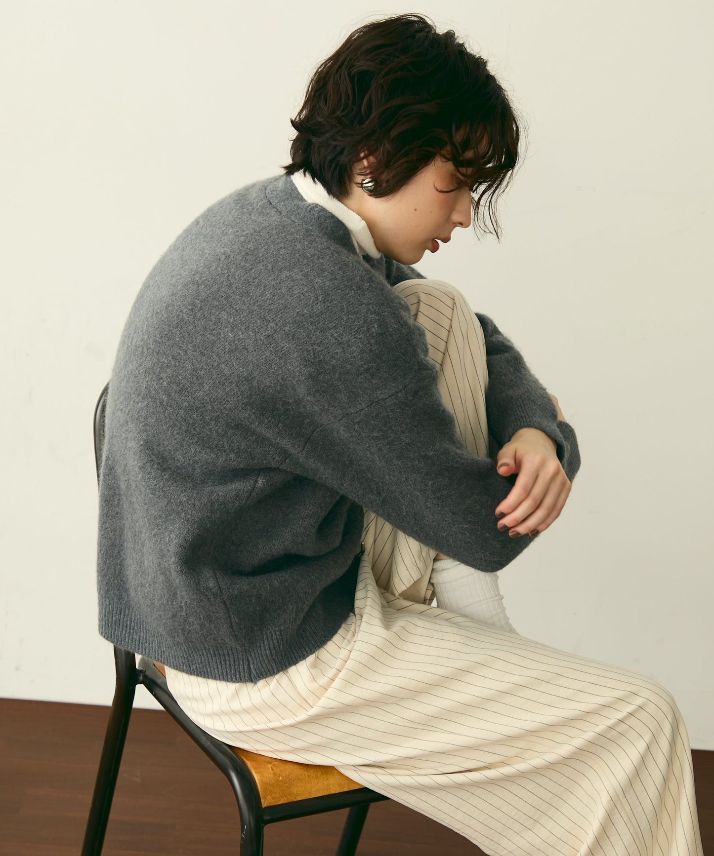 フレンチニット＋ニットカーディガン