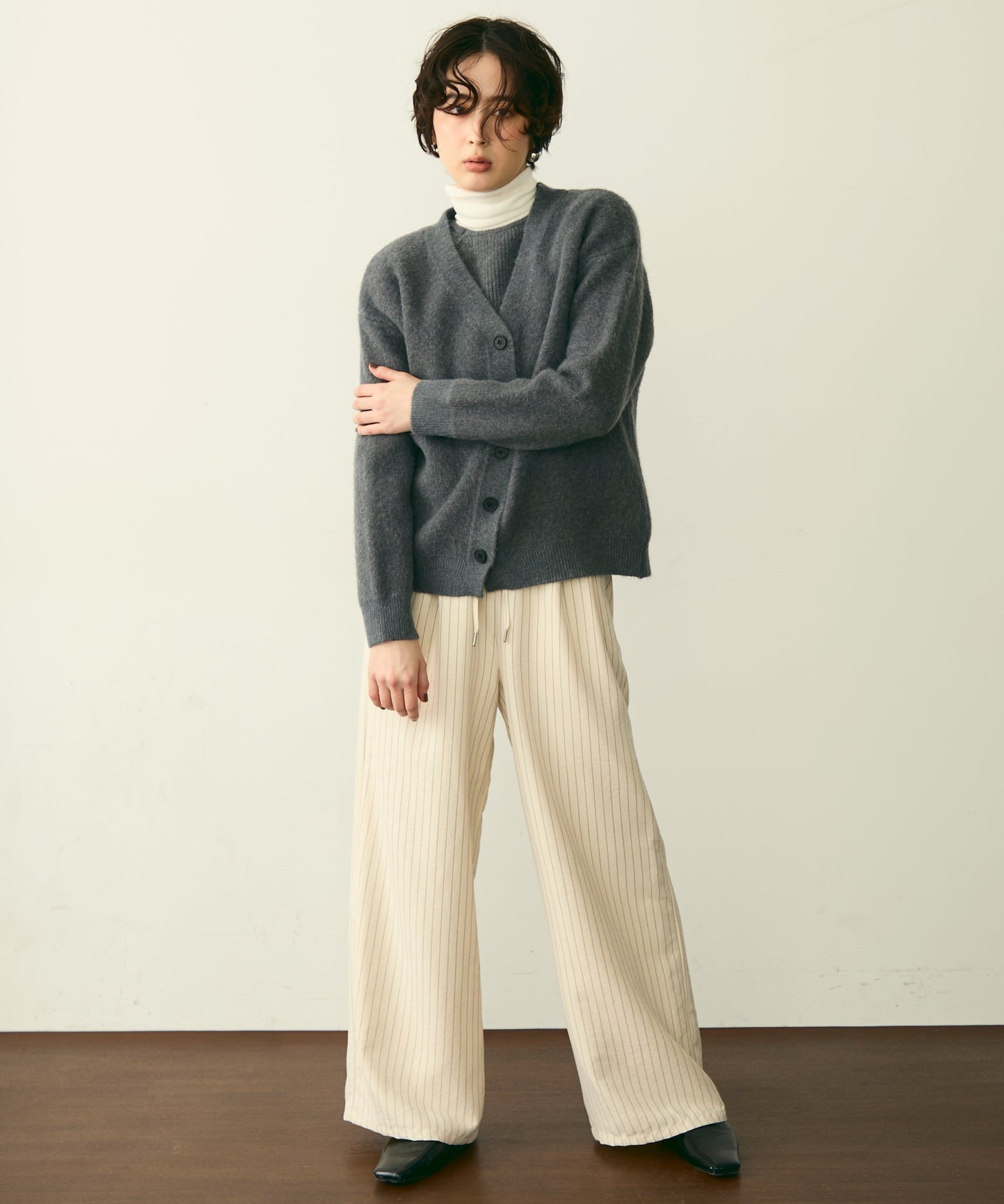 フレンチニット＋ニットカーディガン