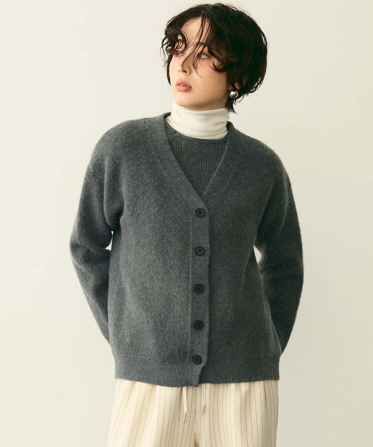 フレンチニット＋ニットカーディガン