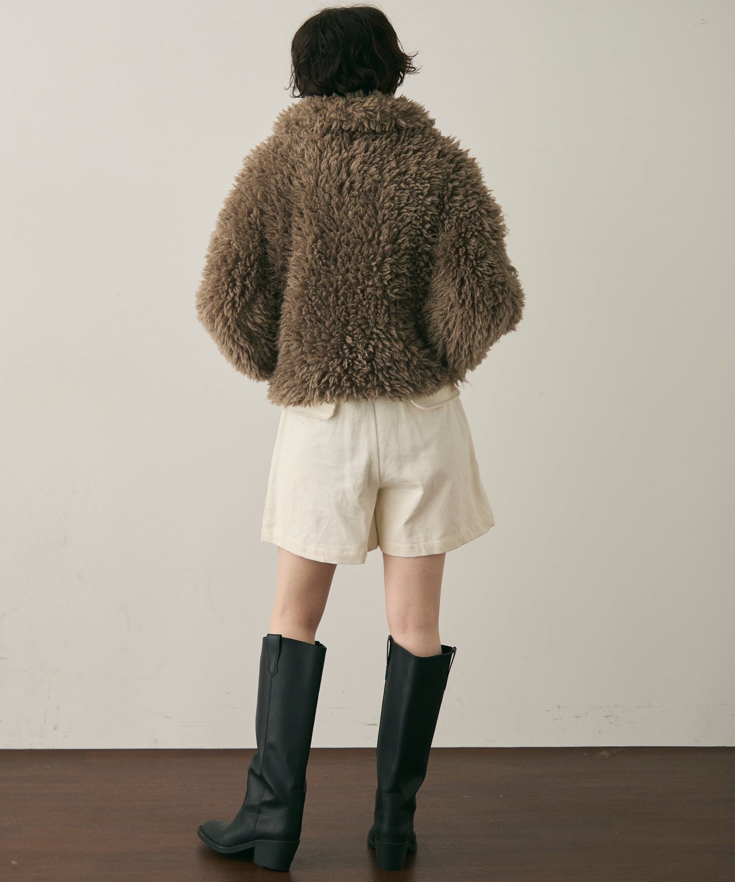 プードルボア2WAYカラーショートジャケット