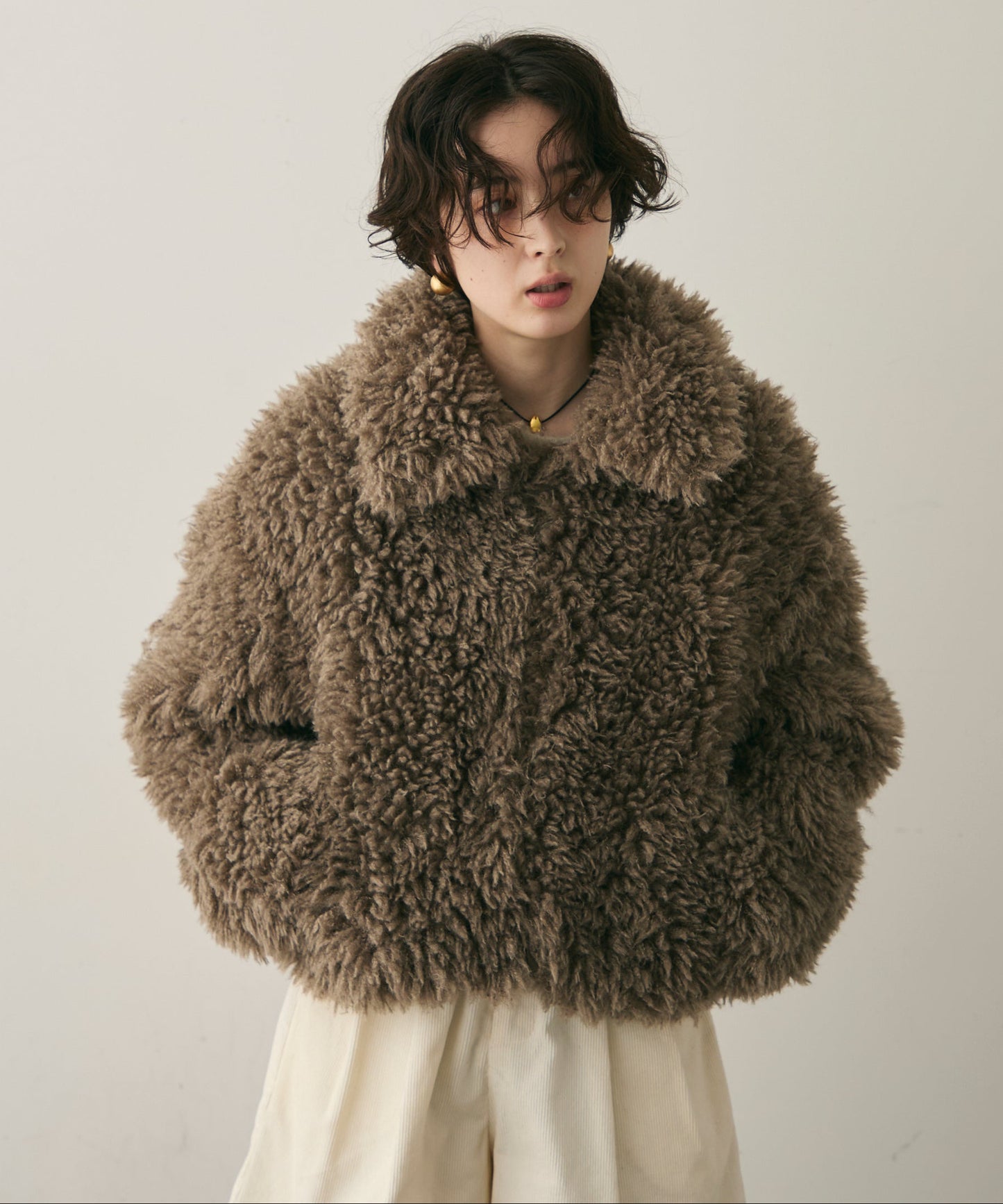 プードルボア2WAYカラーショートジャケット