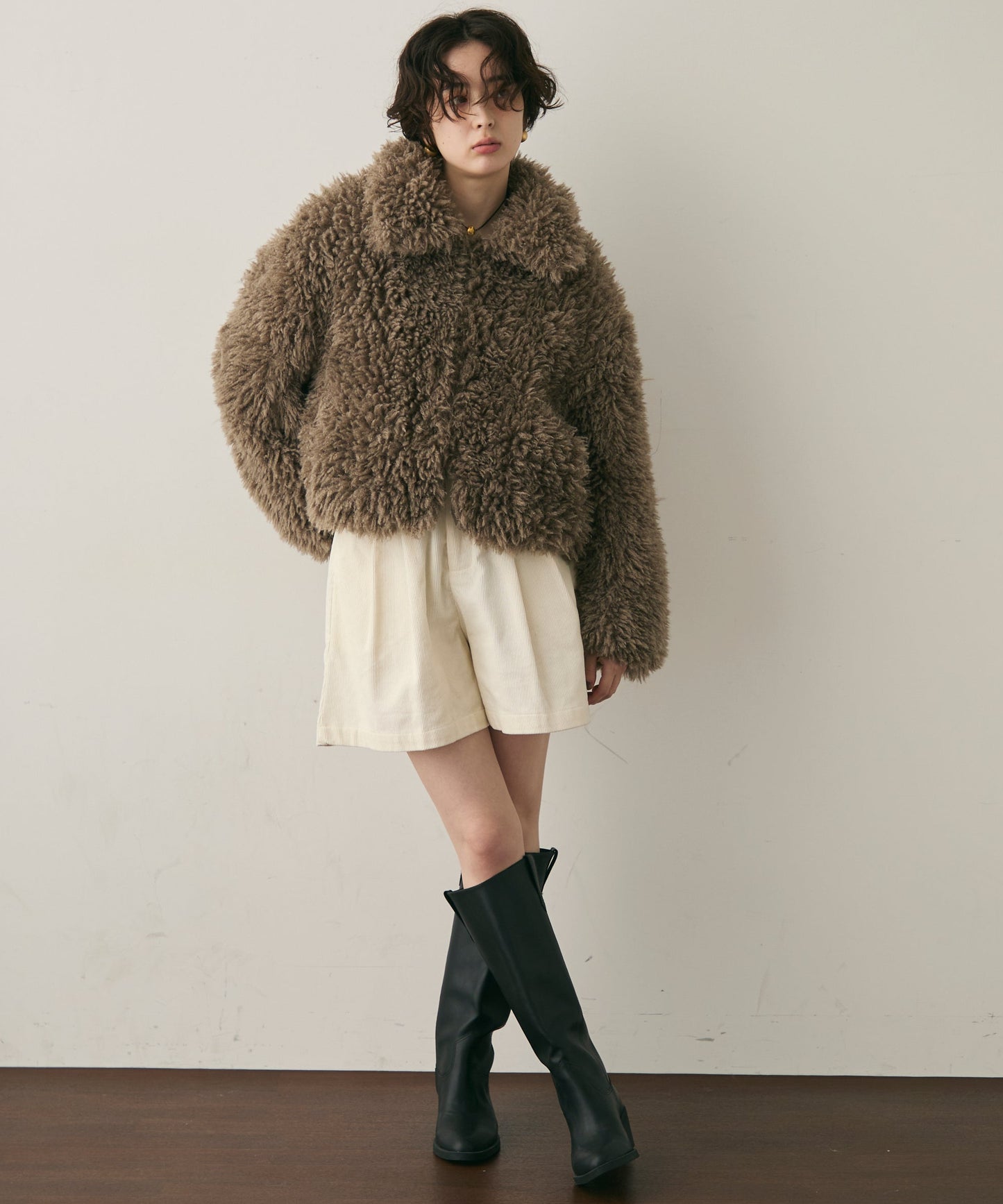 プードルボア2WAYカラーショートジャケット