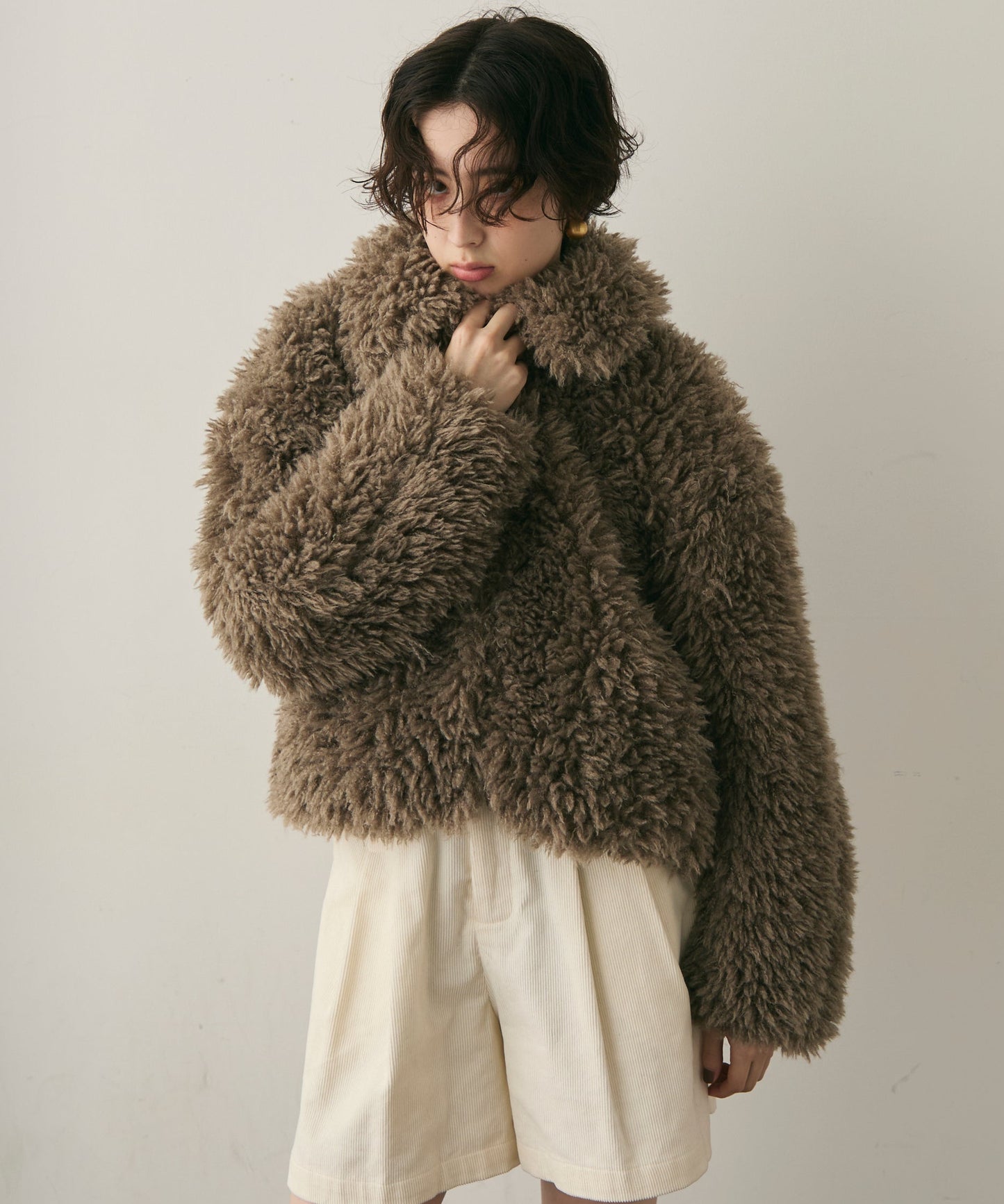 プードルボア2WAYカラーショートジャケット