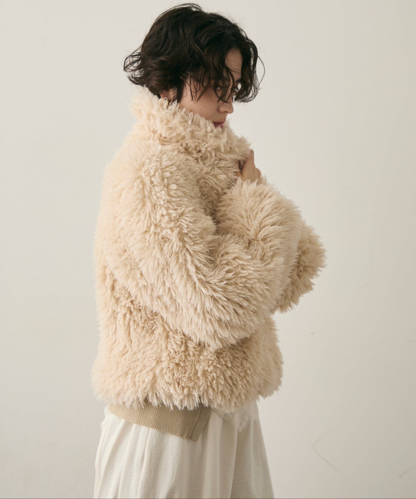 プードルボア2WAYカラーショートジャケット