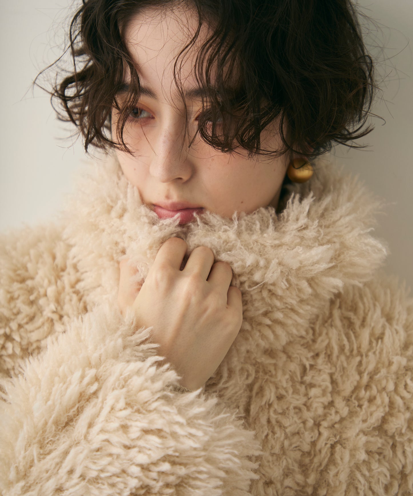 プードルボア2WAYカラーショートジャケット