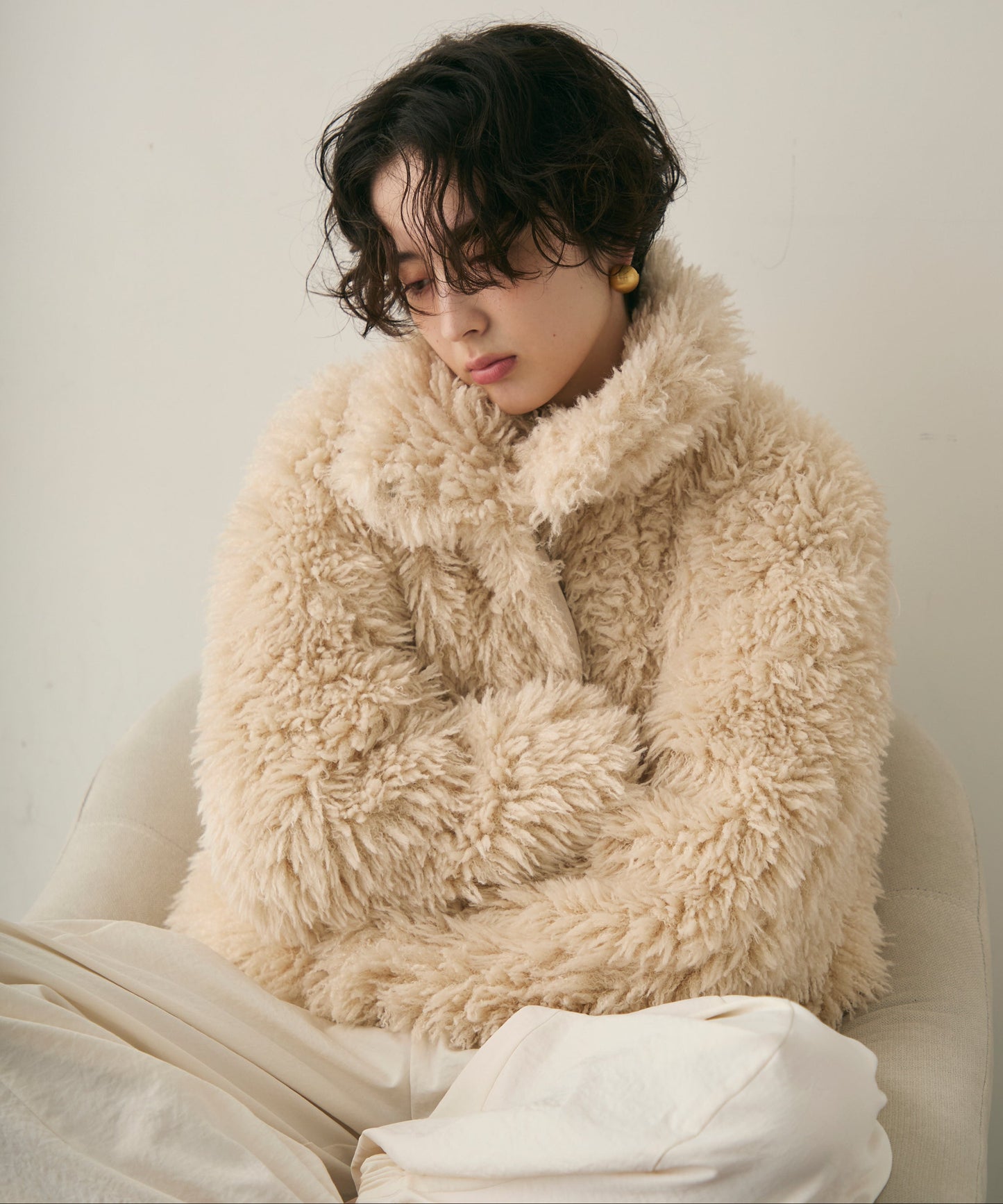 プードルボア2WAYカラーショートジャケット