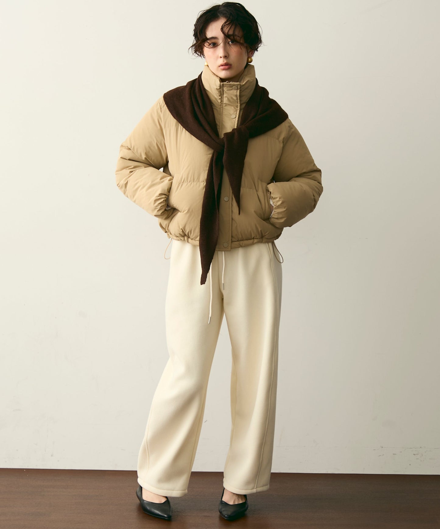 ハイネックパフィショートジャケット