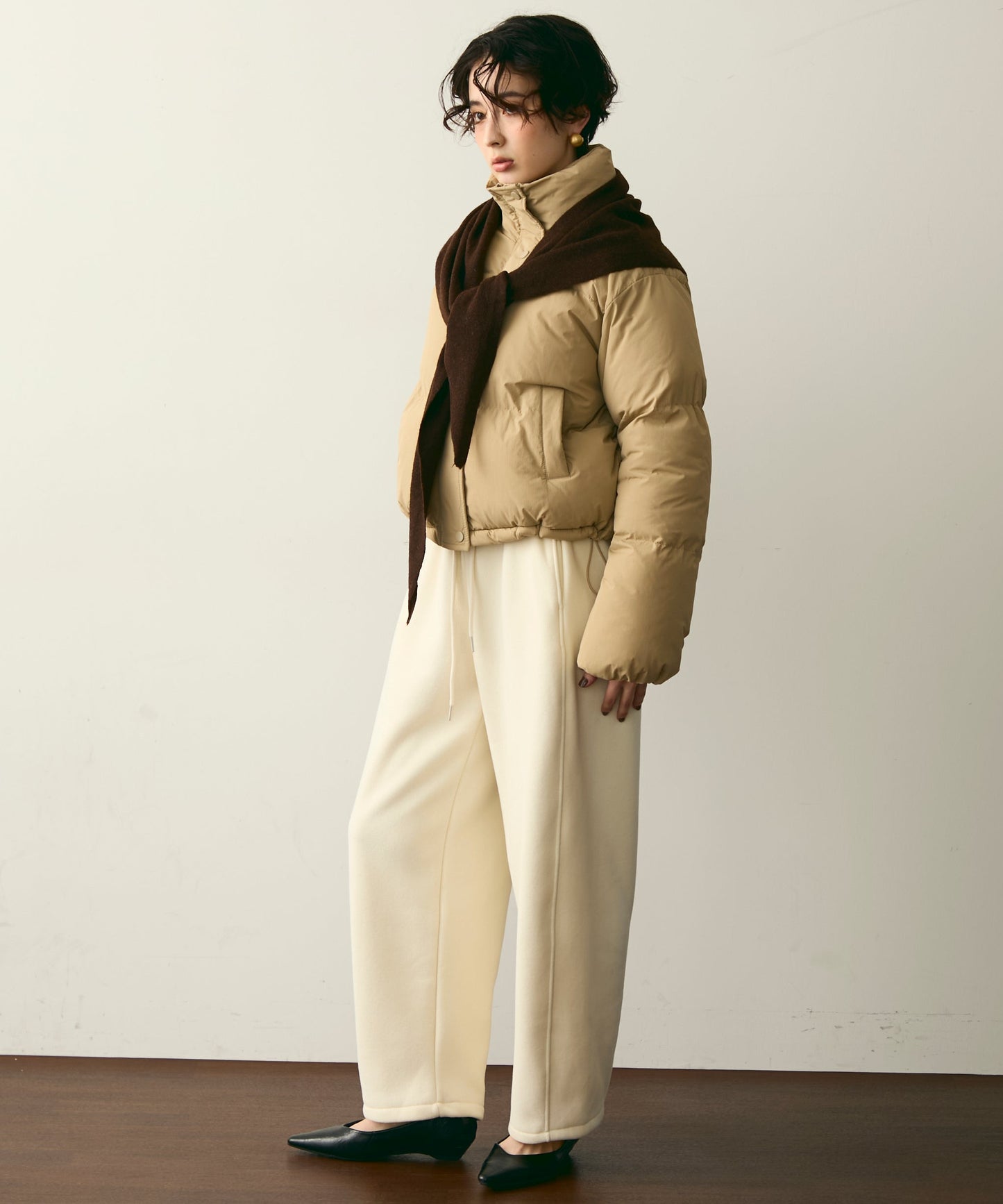 ハイネックパフィショートジャケット