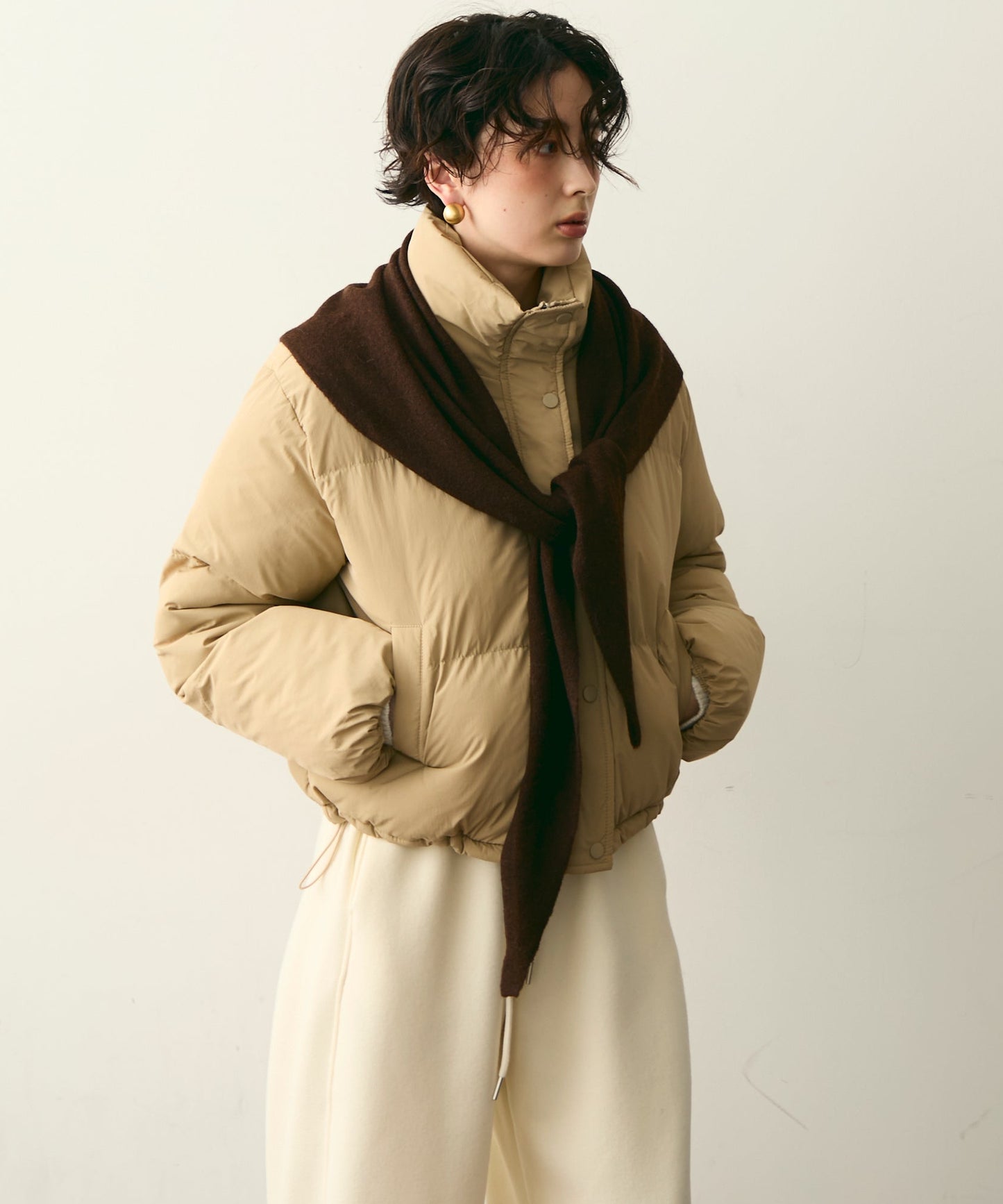 ハイネックパフィショートジャケット