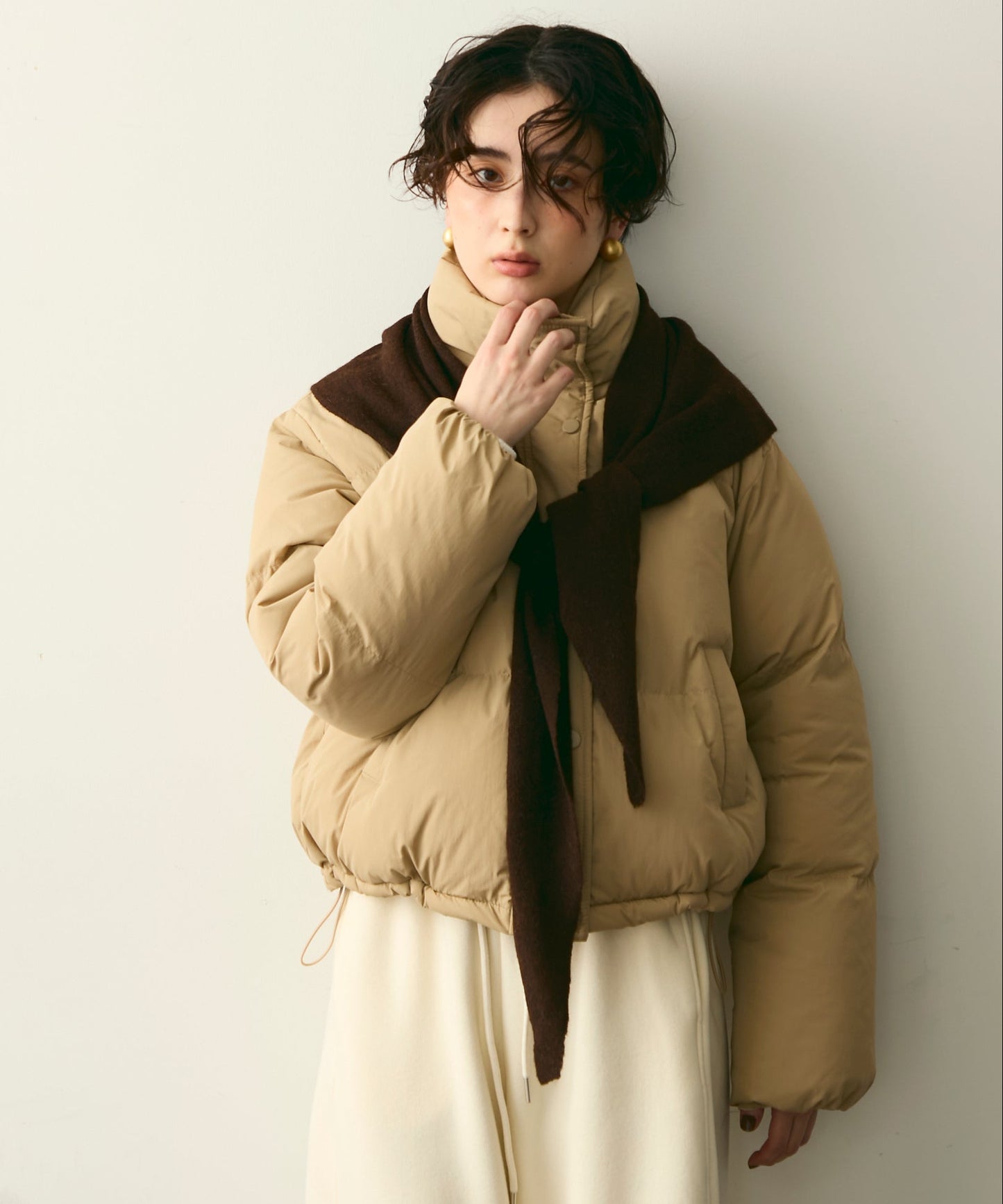 ハイネックパフィショートジャケット