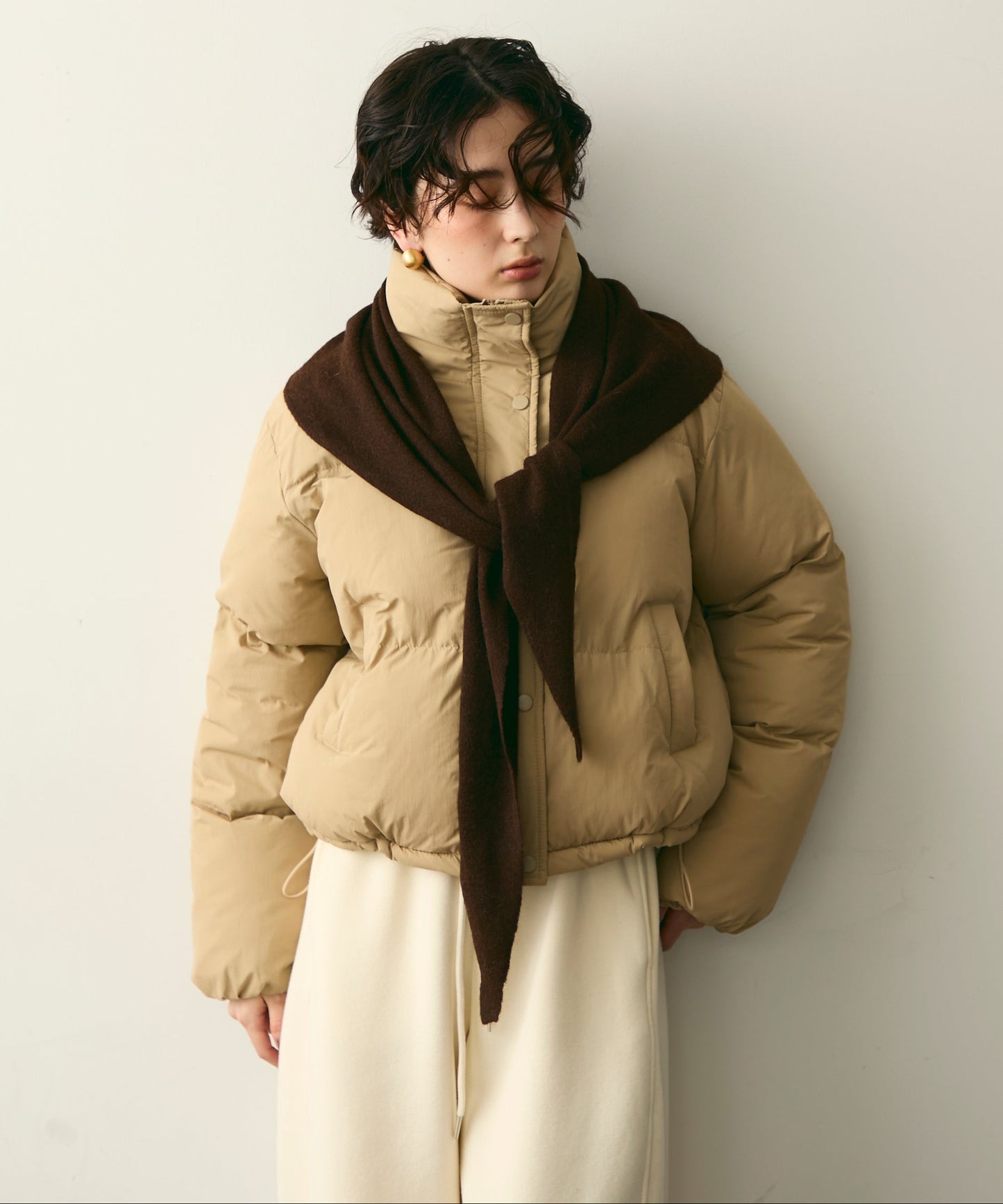 ハイネックパフィショートジャケット