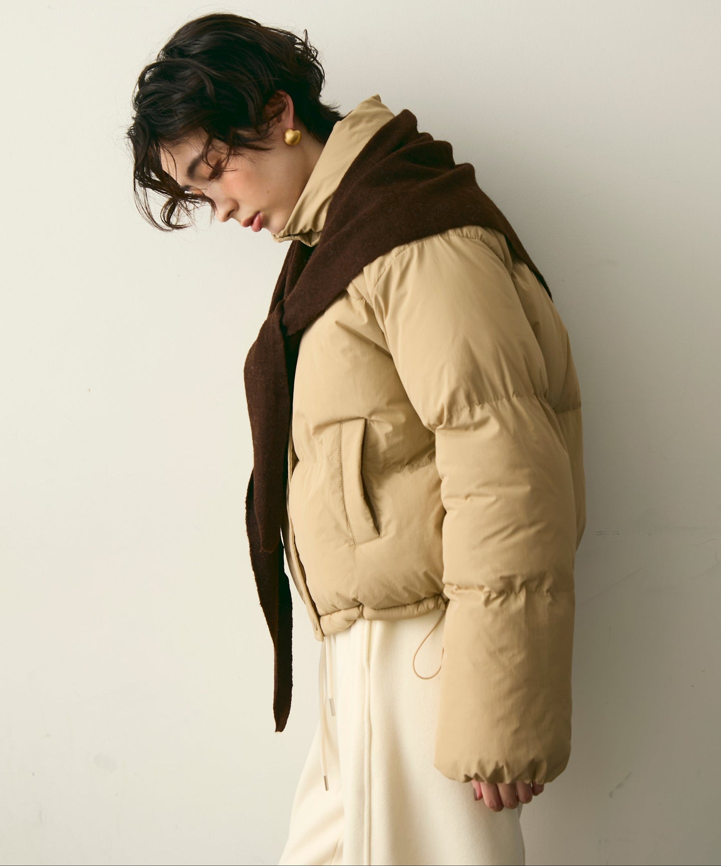 ハイネックパフィショートジャケット