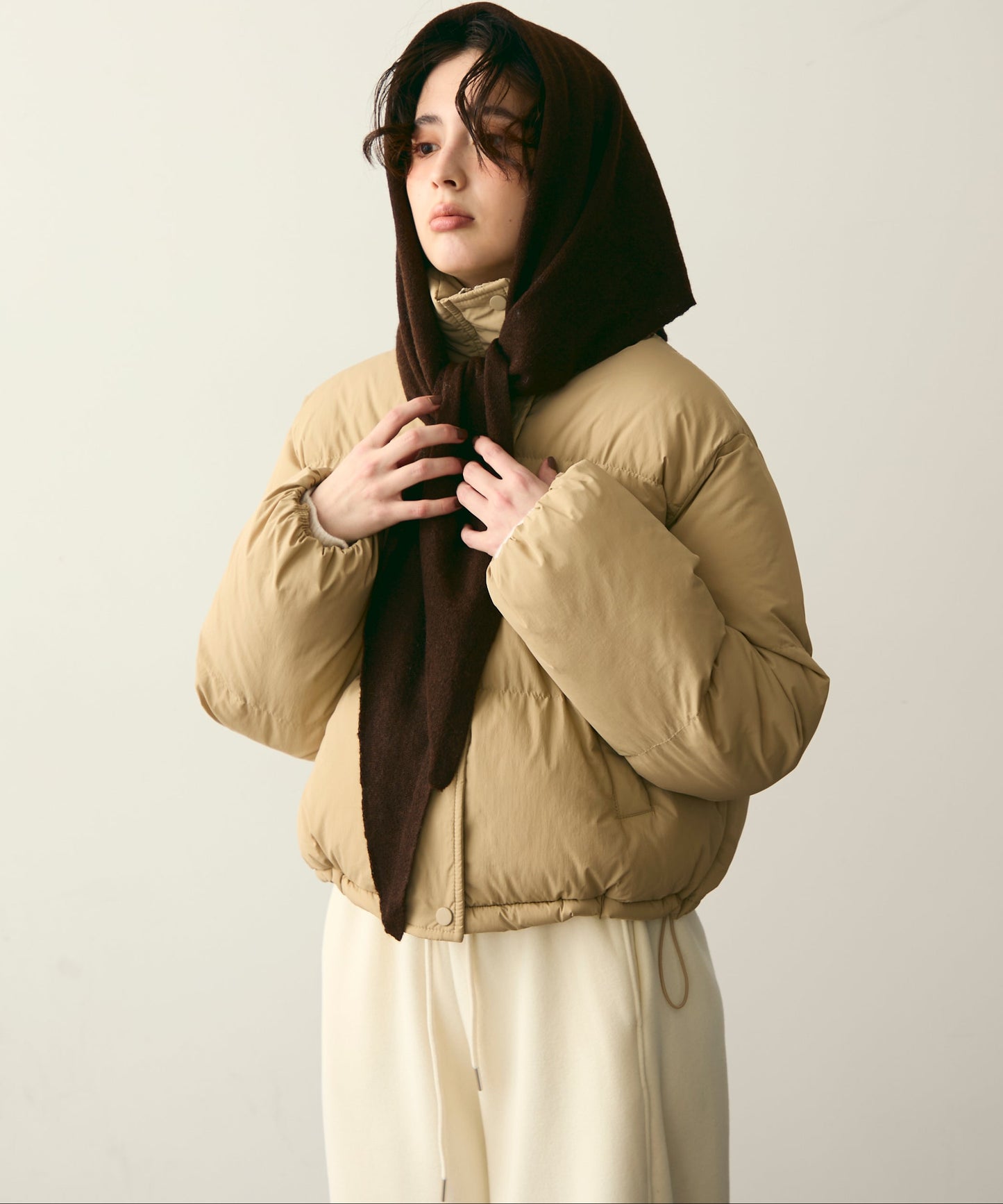 ハイネックパフィショートジャケット