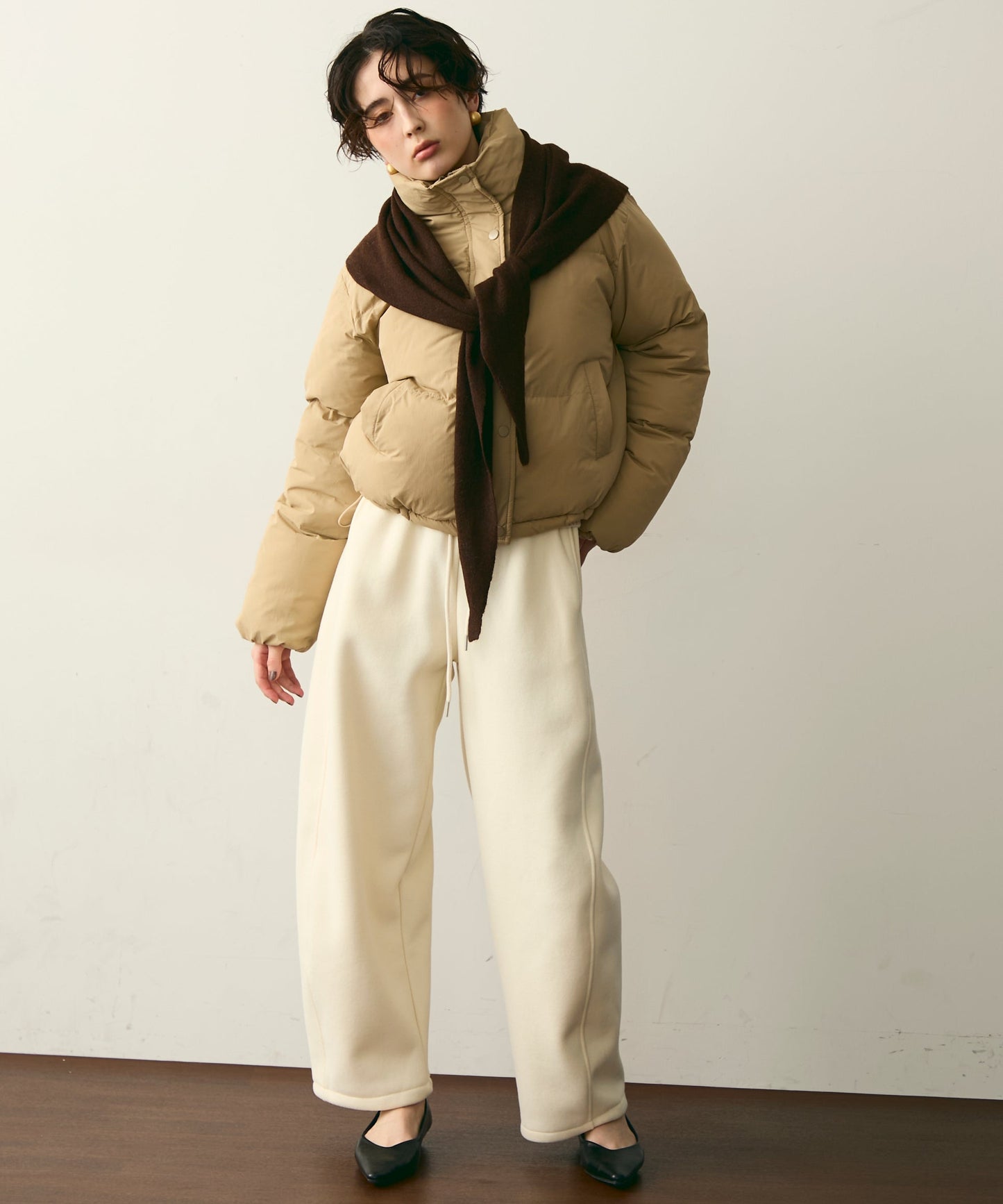 ハイネックパフィショートジャケット