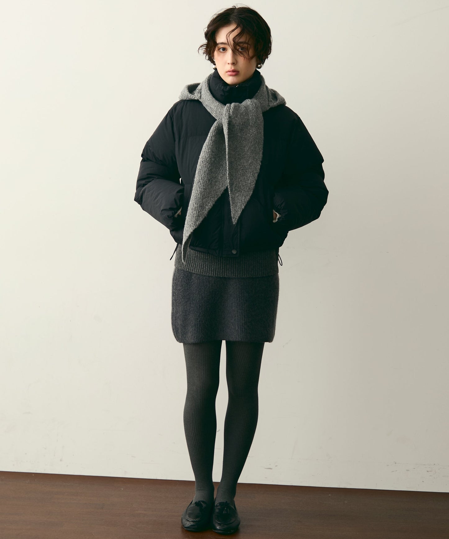 ハイネックパフィショートジャケット