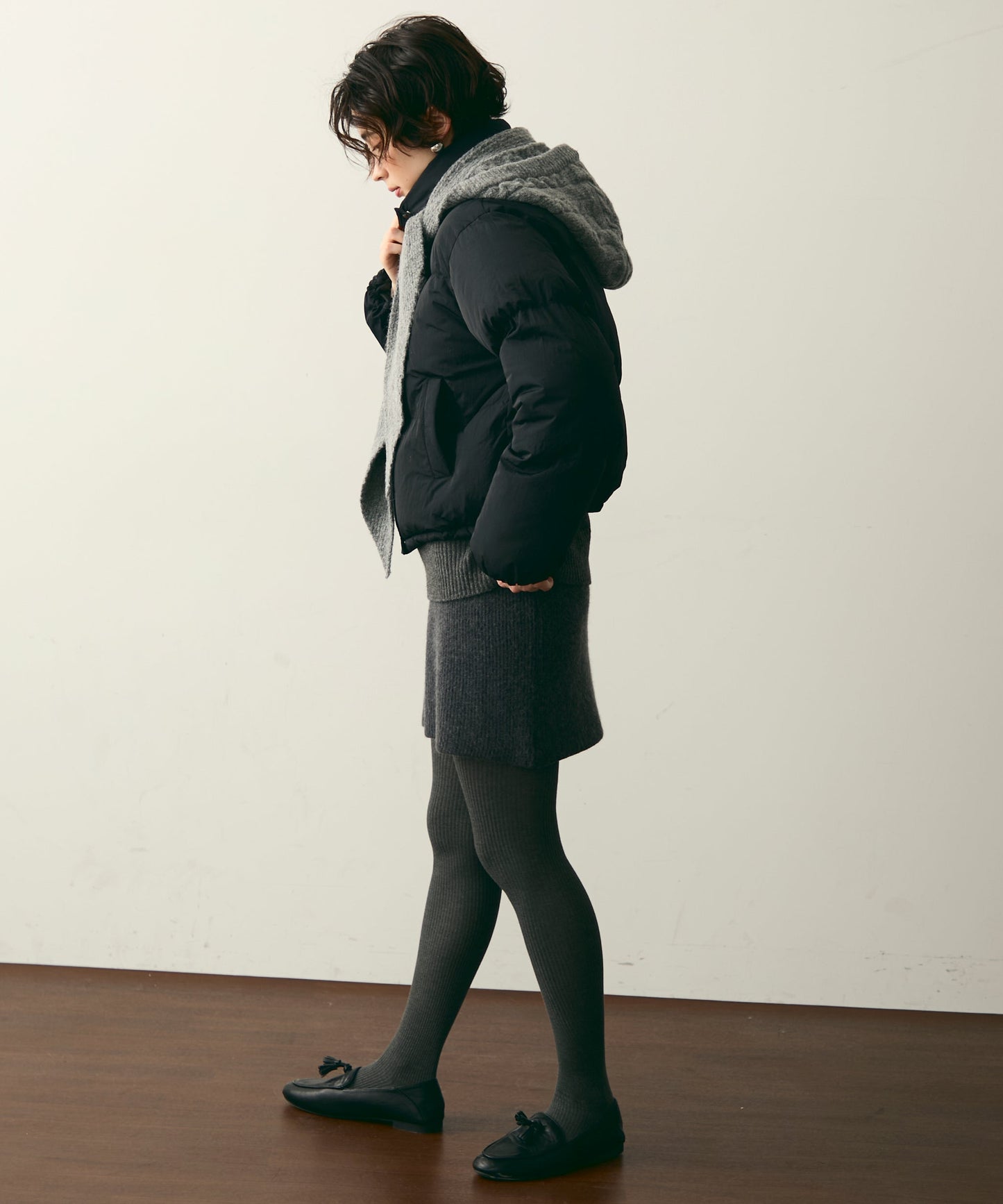 ハイネックパフィショートジャケット