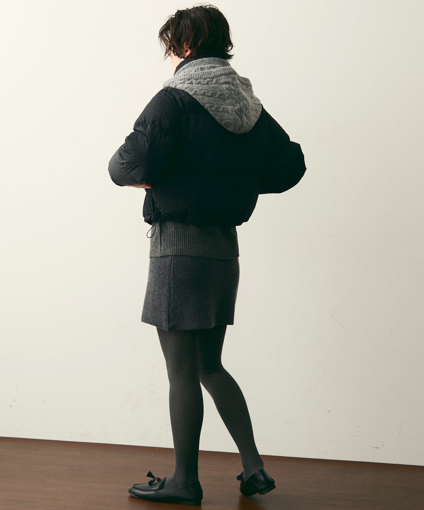 ハイネックパフィショートジャケット