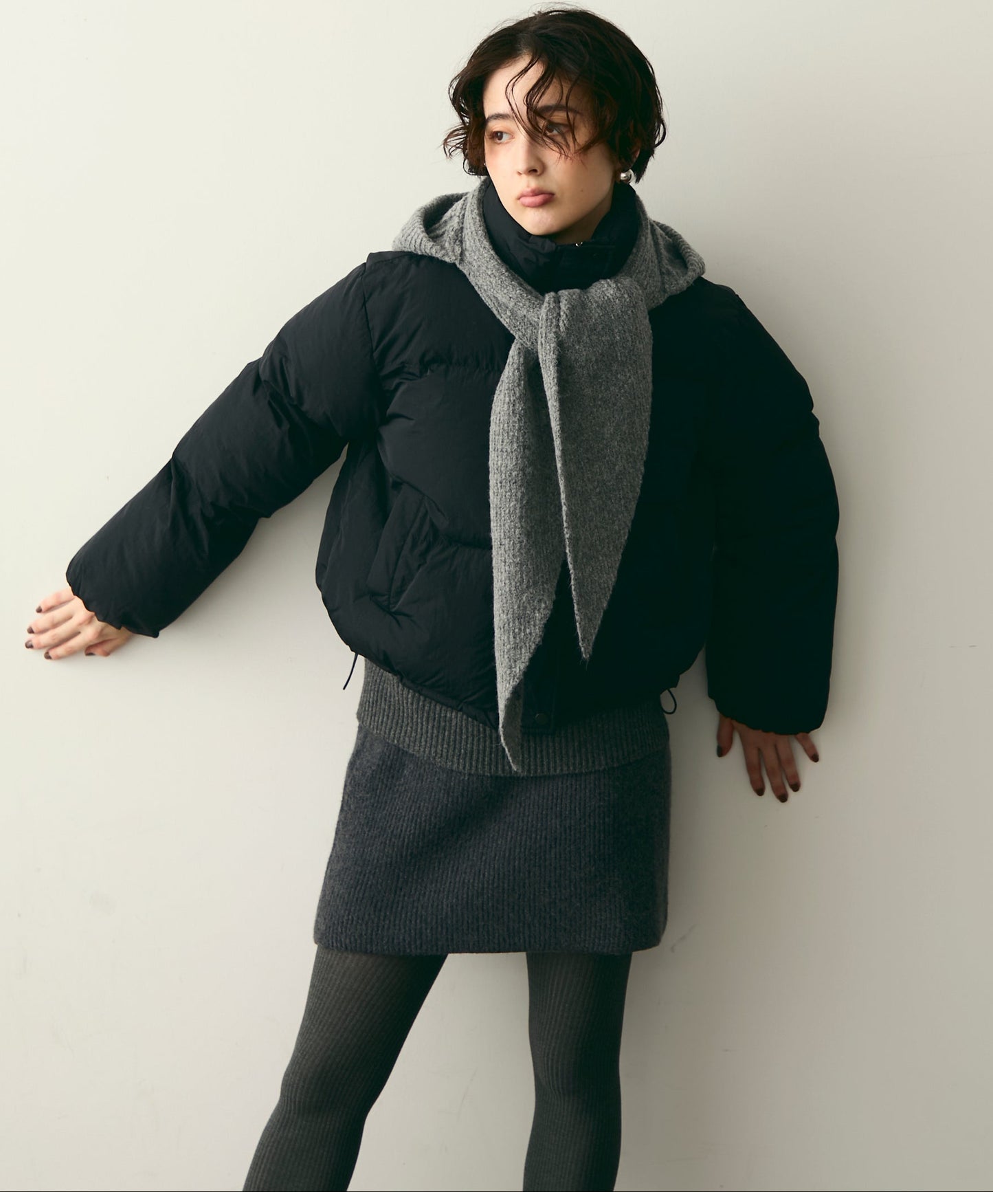 ハイネックパフィショートジャケット