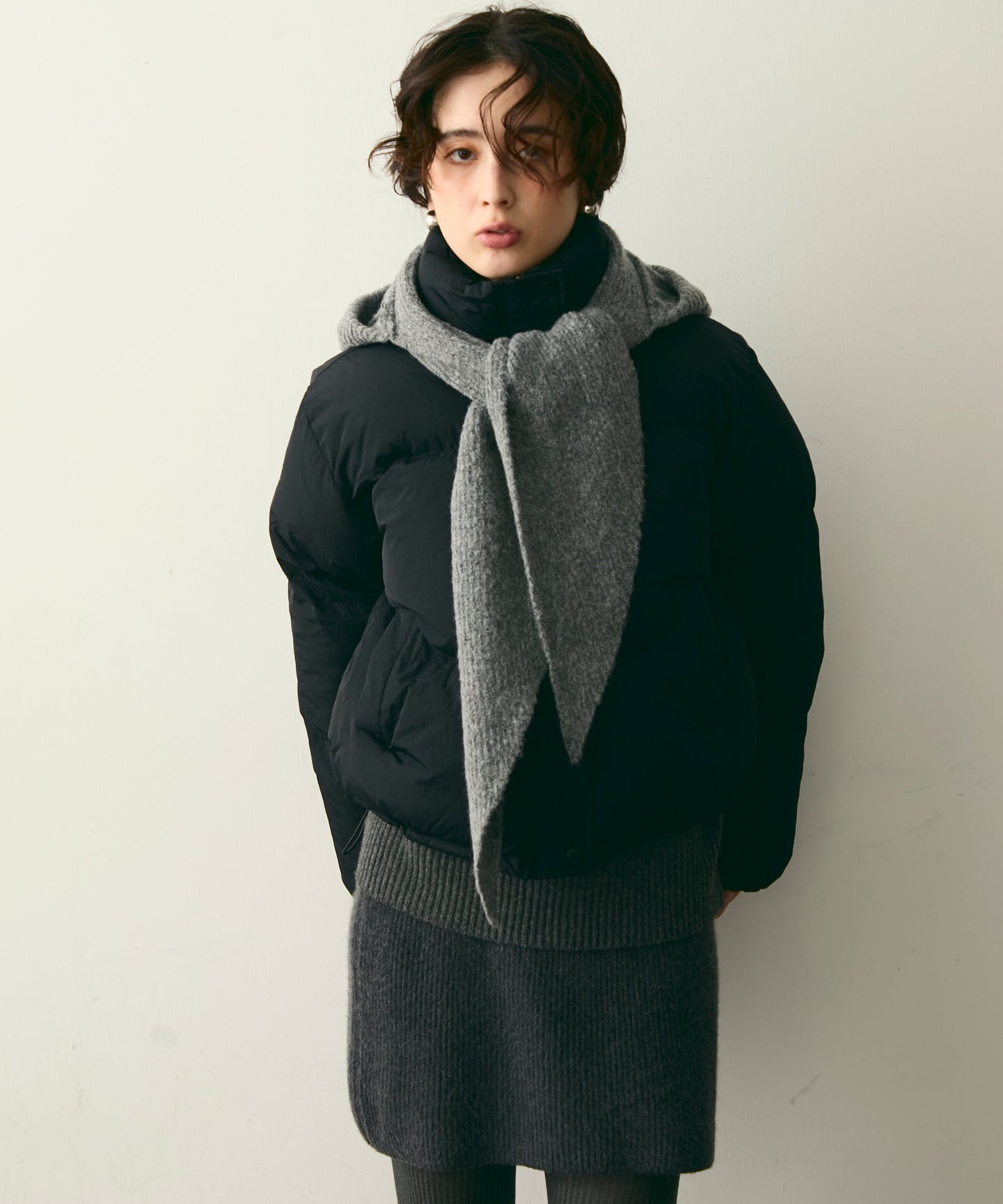 ハイネックパフィショートジャケット