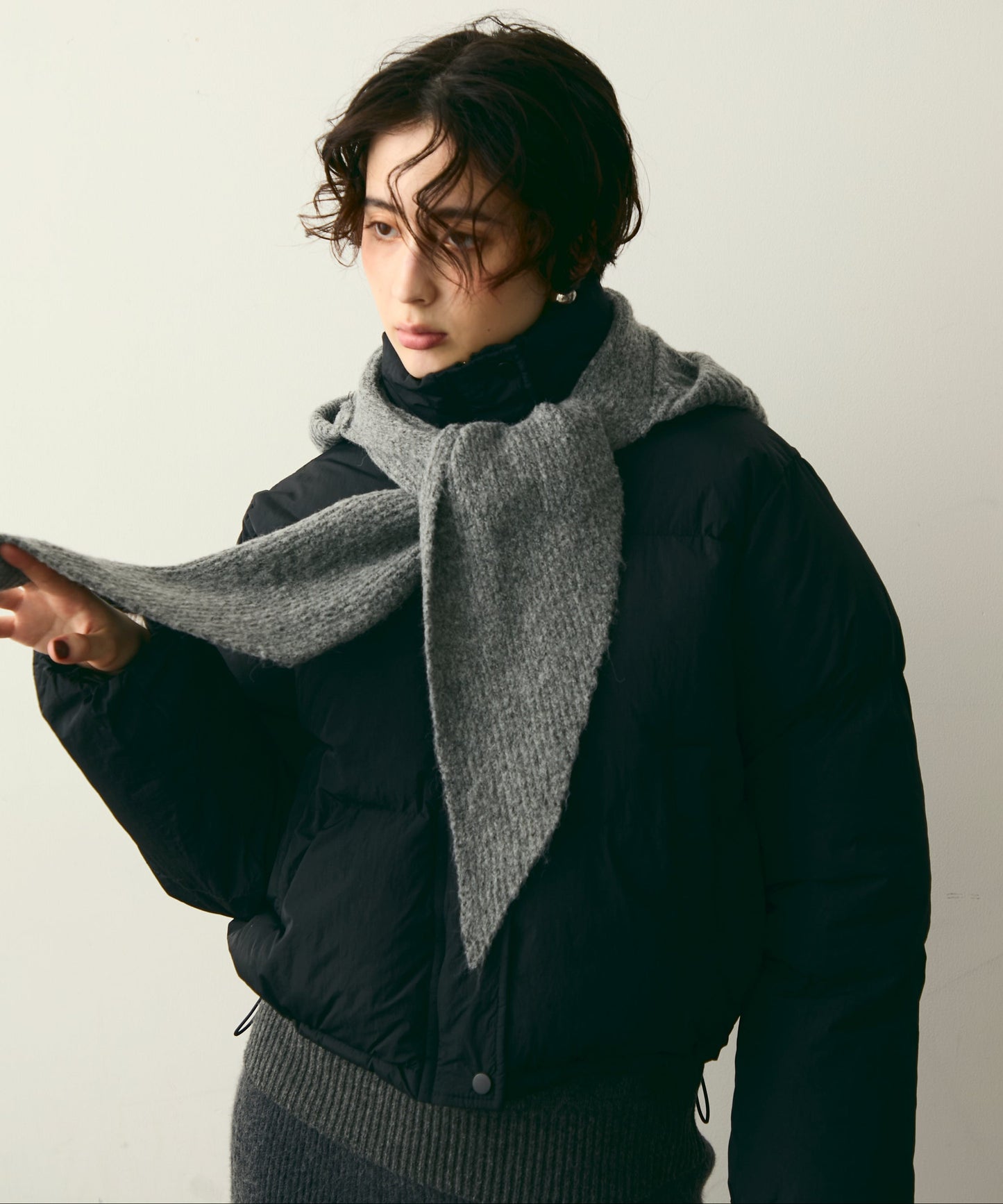 ハイネックパフィショートジャケット