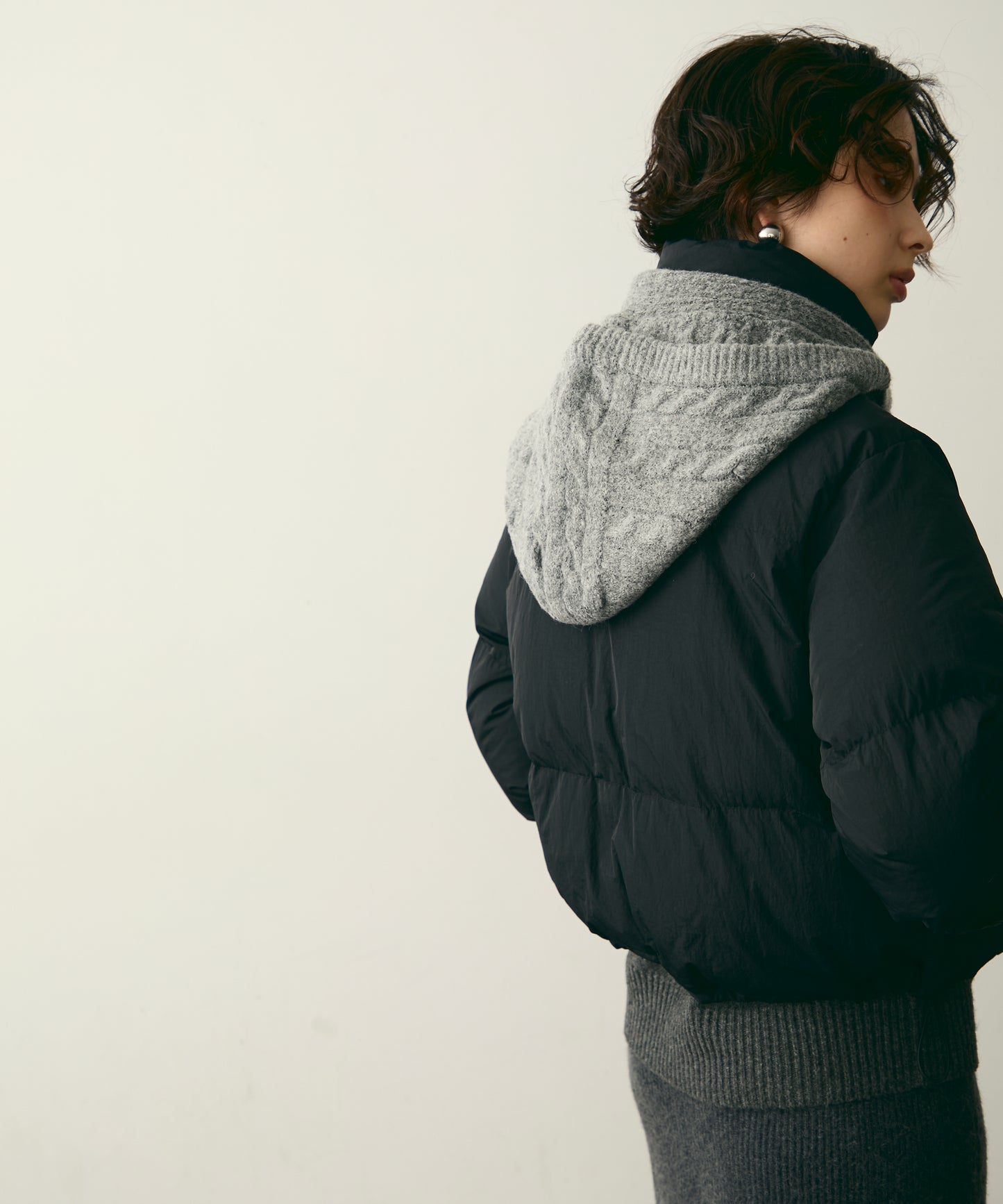 ハイネックパフィショートジャケット
