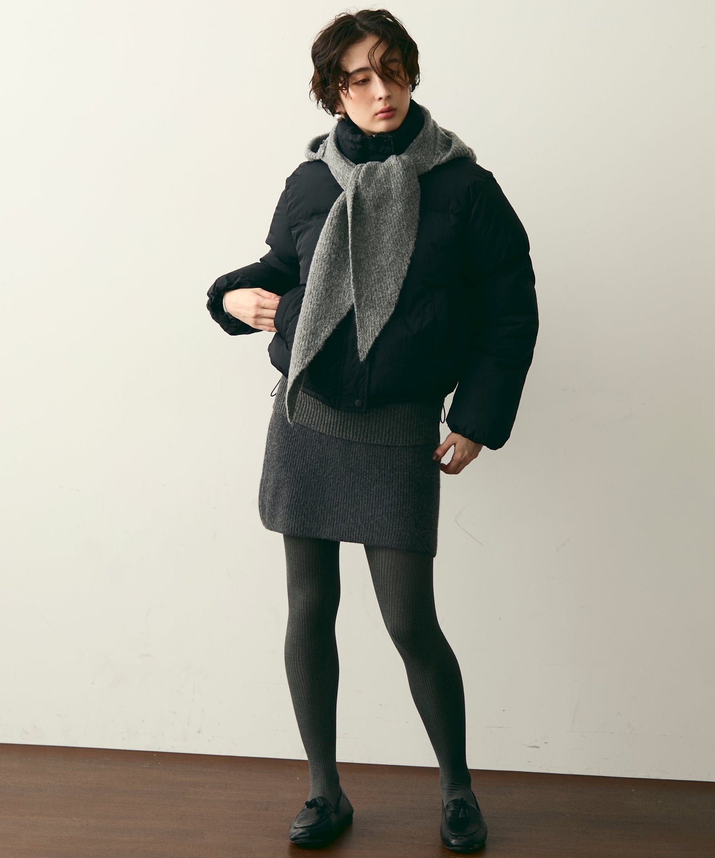 ハイネックパフィショートジャケット